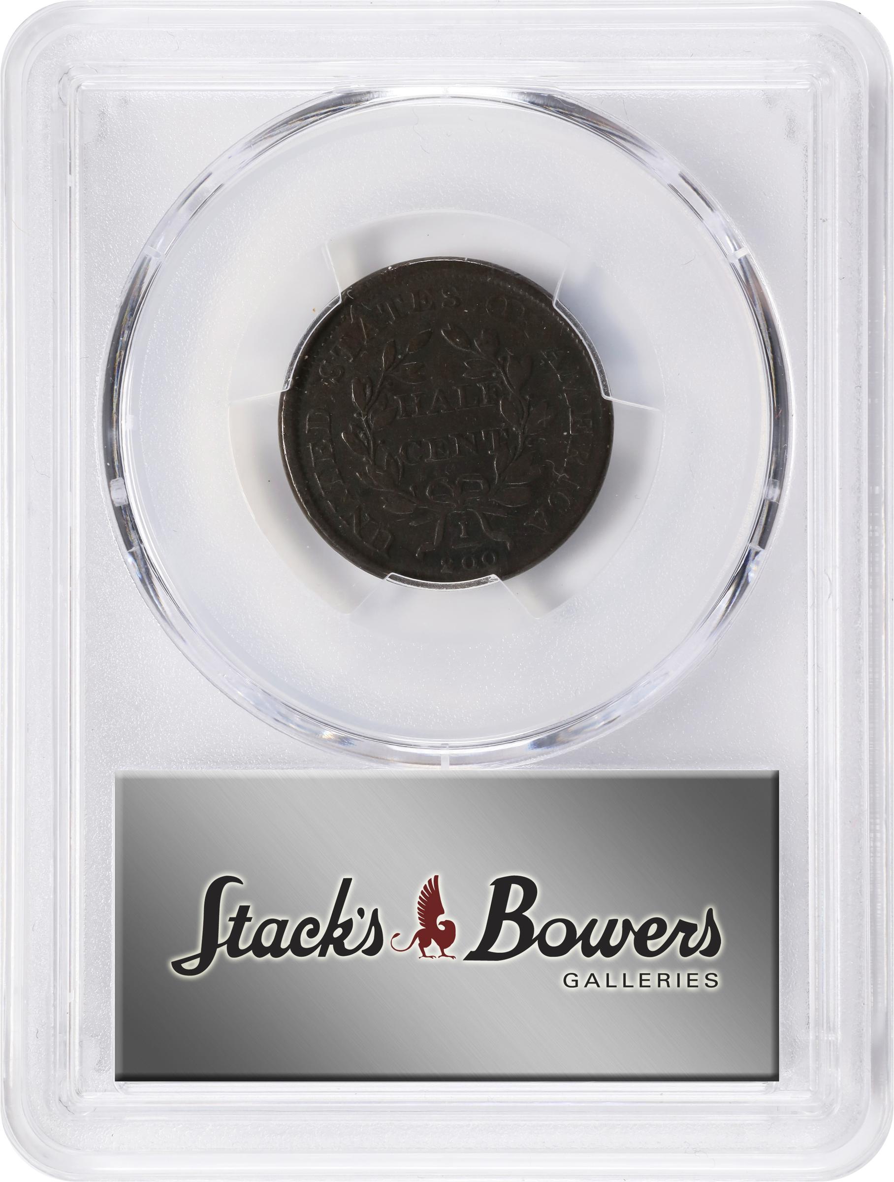 image for: 1808/7 Draped Bust Half Cent. C-2. Rarity-2. Fine-12 (PCGS).