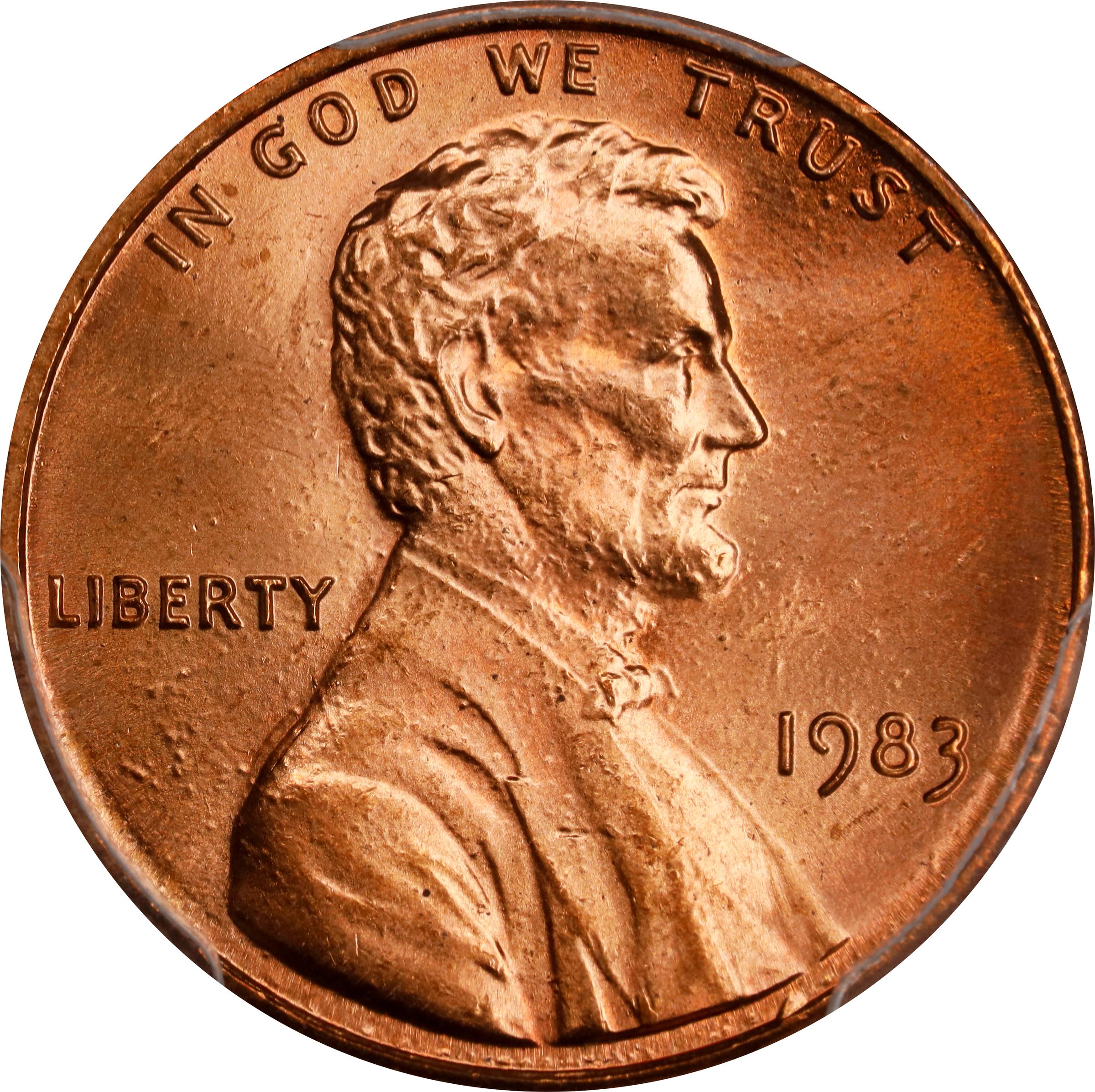 image for: 1983 Lincoln Cent. FS-103. Doubled Die Obverse. MS-67 RD (PCGS).