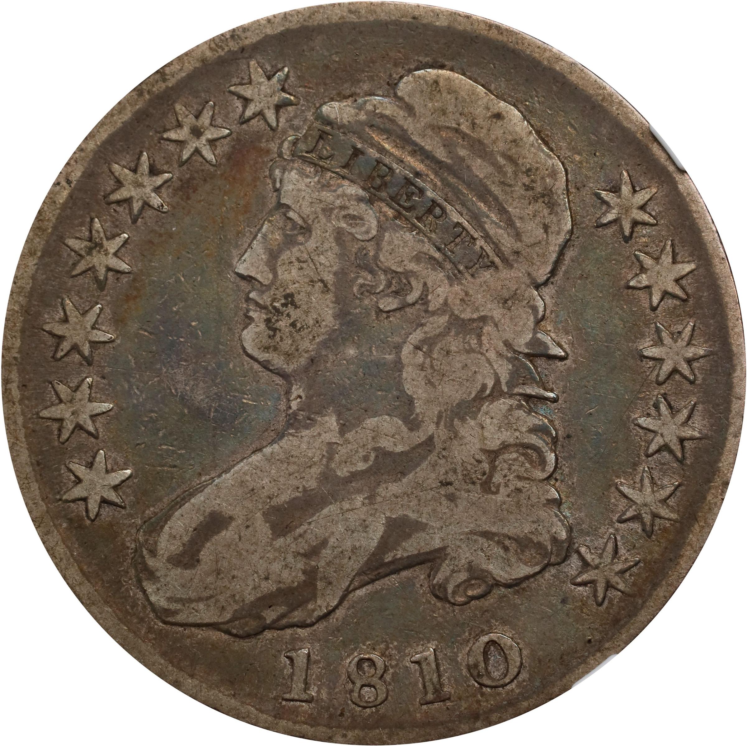 1810年1828年アメリカ合衆国クラッシックヘッドハーフセント銅貨　2枚セット 1810 Capped Bust Half Dollar Mint State (MS) Pricing Guide | The