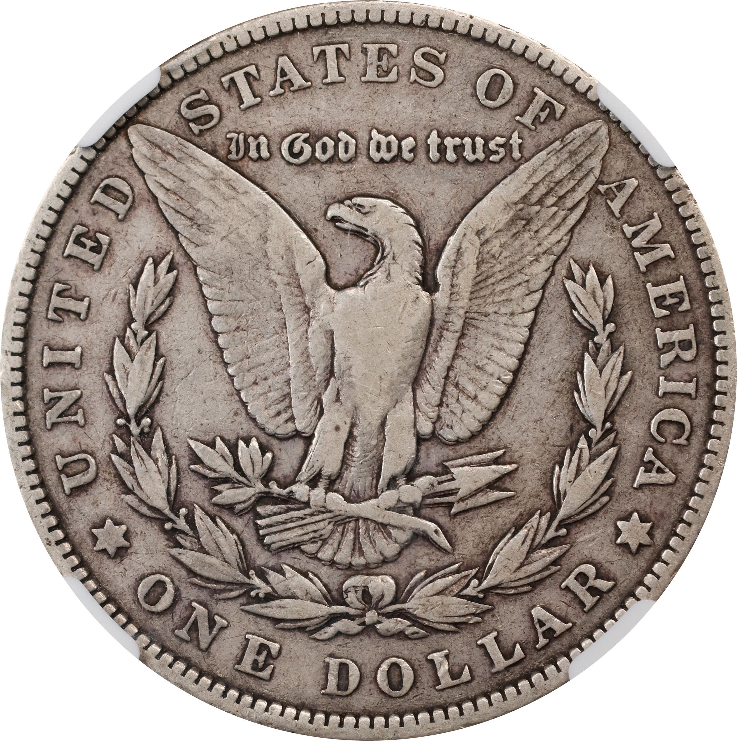 image for: 1901 Morgan Silver Dollar. VAM-3. Top 100 Variety. Doubled Die Reverse, Shifted Eagle. VF-25 (NGC).