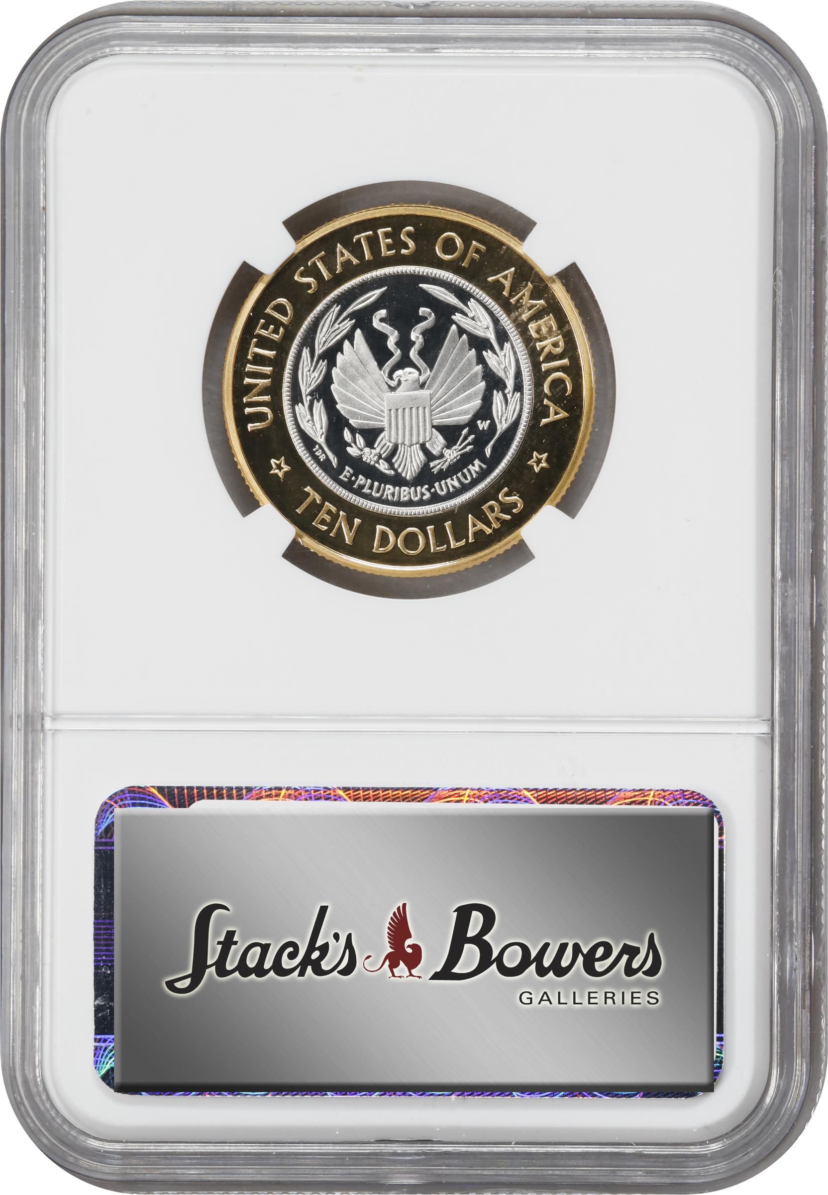 image for: 2000-W Library of Congress Bicentennial Bimetallic $10. Proof-69 Ultra Cameo (NGC).