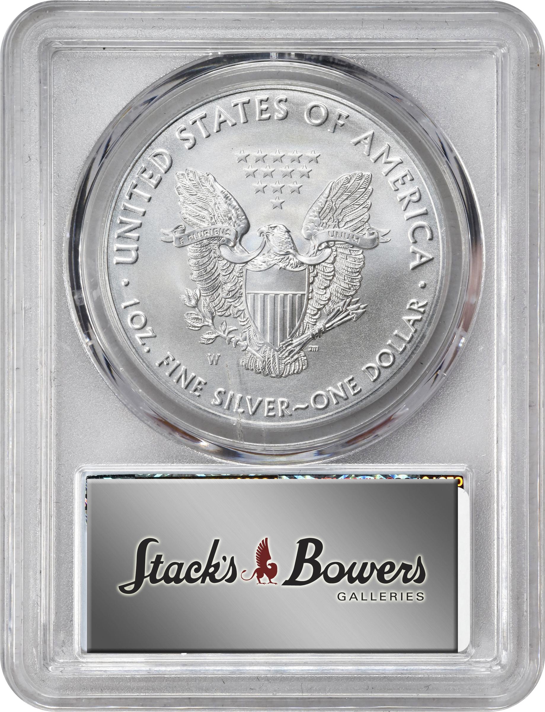 image for: 2017-W Silver Eagle. Burnished. First Strike. Specimen-70 (PCGS).