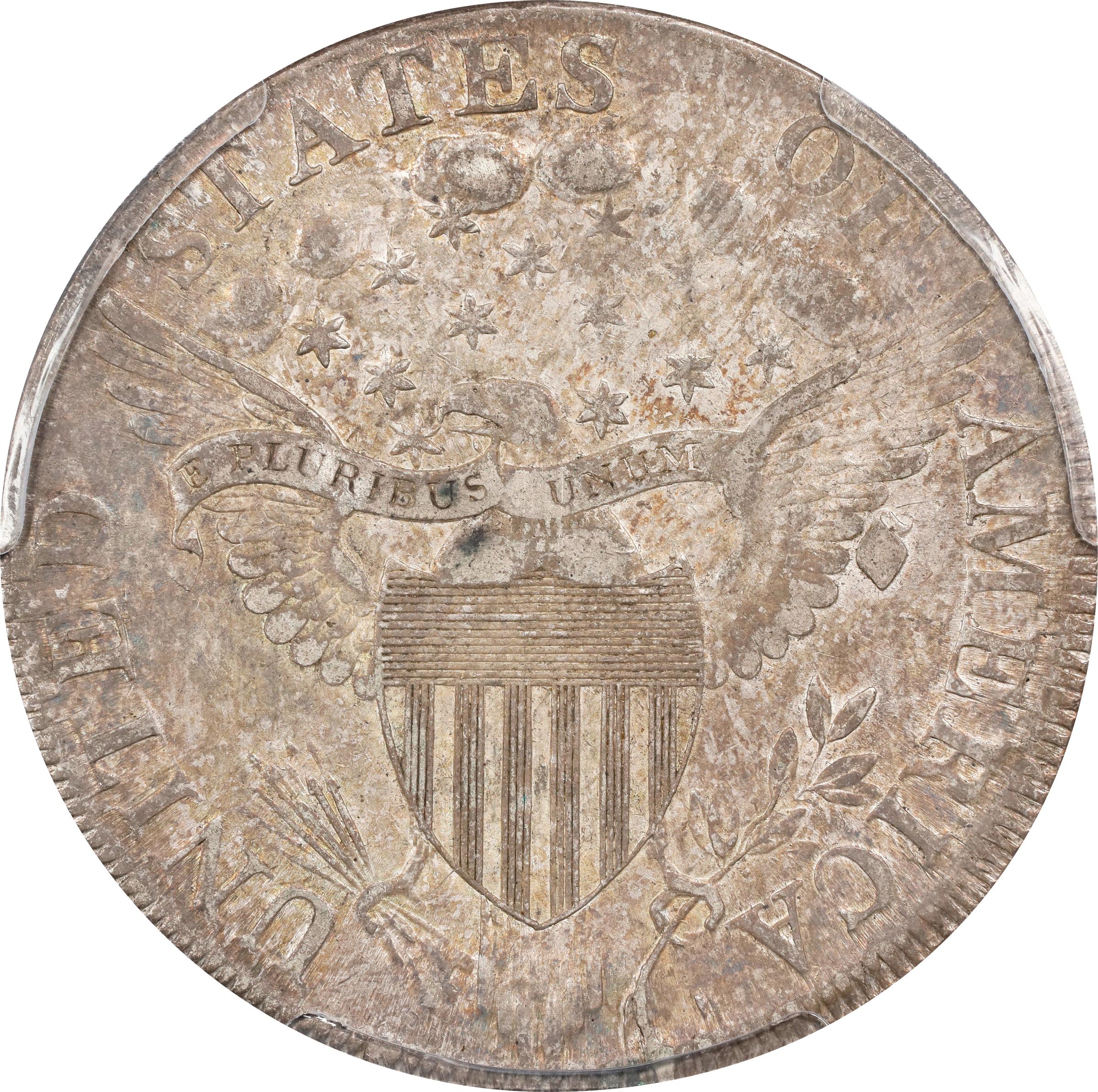image for: 1799 Draped Bust Silver Dollar. BB-152, B-15a. Rarity-3. Irregular Date, 13-Star Reverse. EF-40 (PCGS).