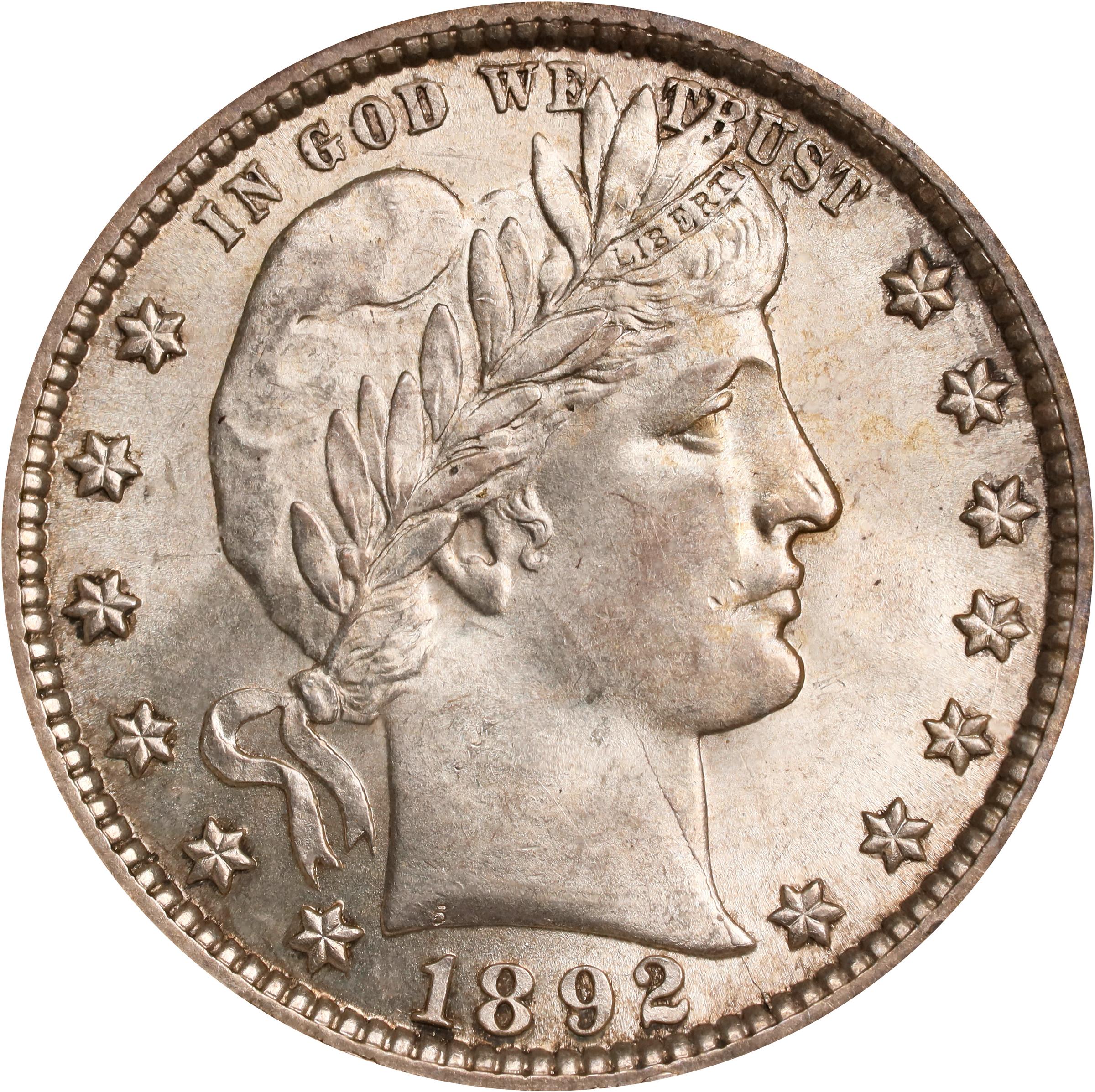 アメリカ　バーバークォーター　1896S 大特年　発行数18.8万枚　古銭 San Francisco 1896 Year Barber Quarters (1892-1916) for sale