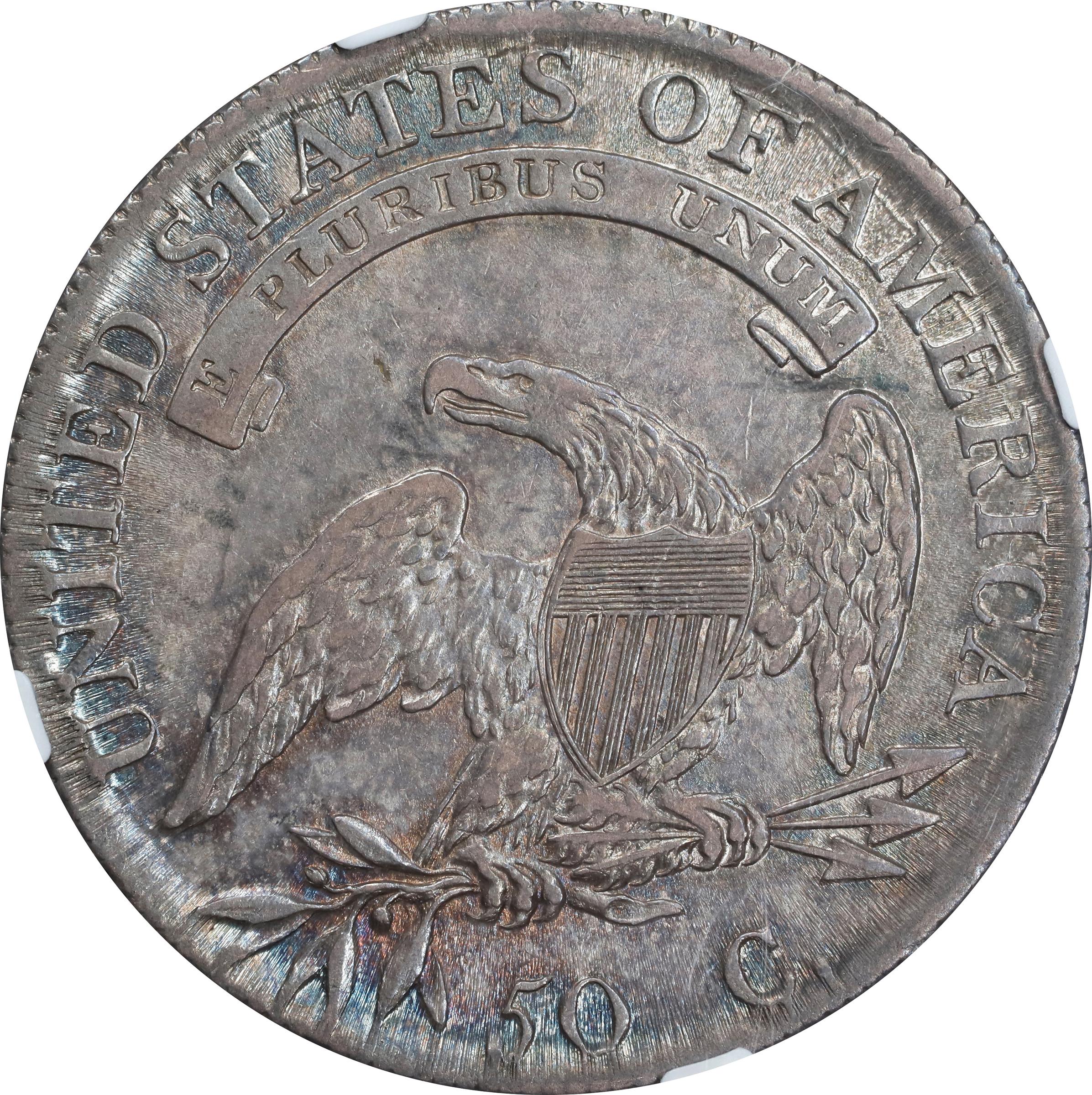 image for: 1808/7 Capped Bust Half Dollar. O-101. Rarity-1. AU-55 (NGC).