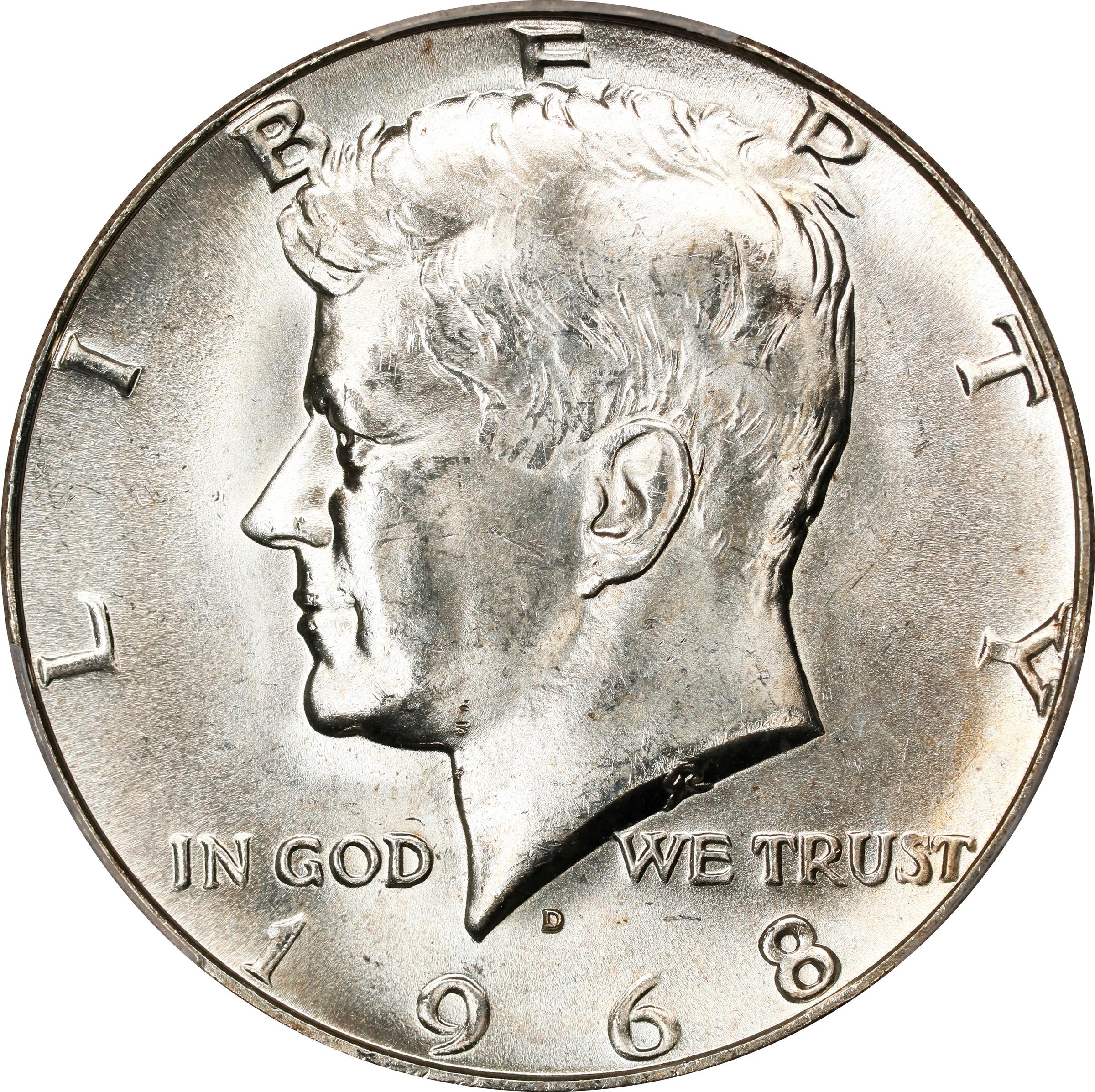 image for: 1968-D Kennedy Half Dollar. FS-101. Tripled Die Obverse. MS-65 (PCGS).