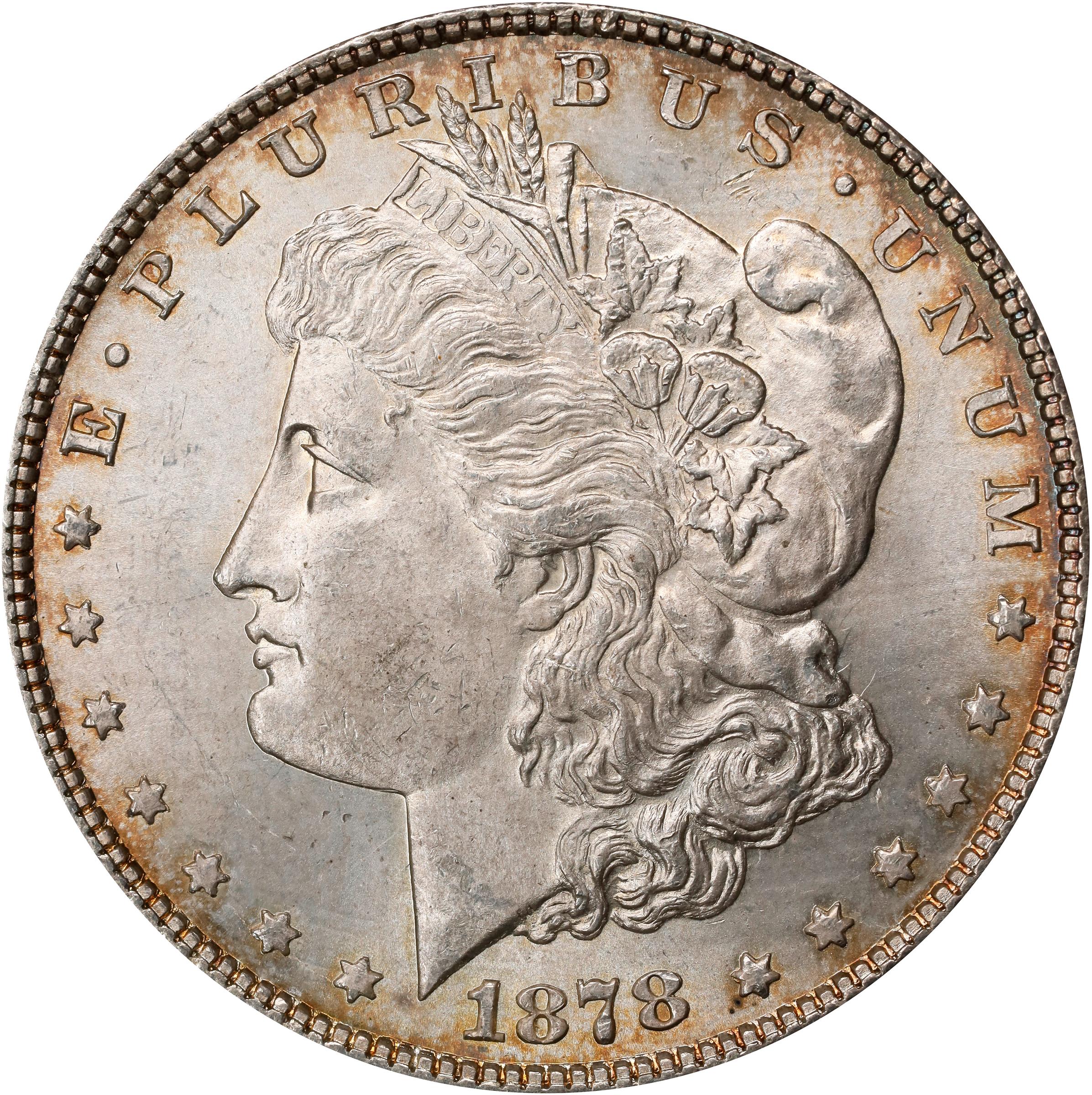 1878 7/8TF Morgan Dollar Strong, 7/7 VAM 42 Mint State (MS