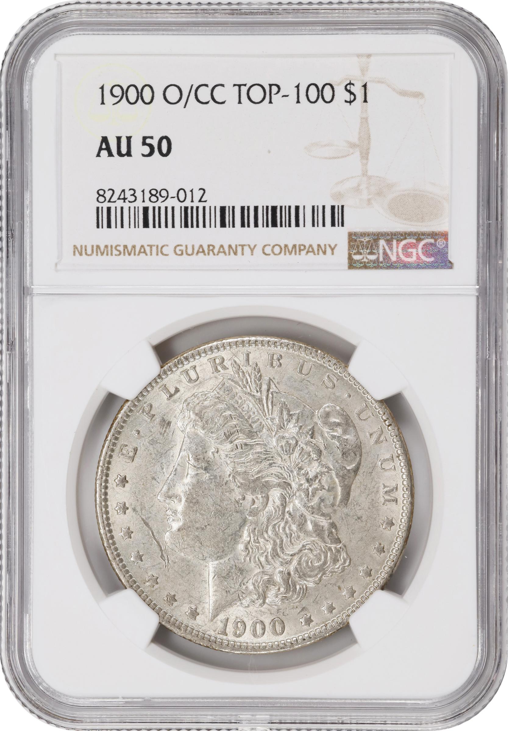 1900-O/CC $1 AU50 CAC thumbnail 3