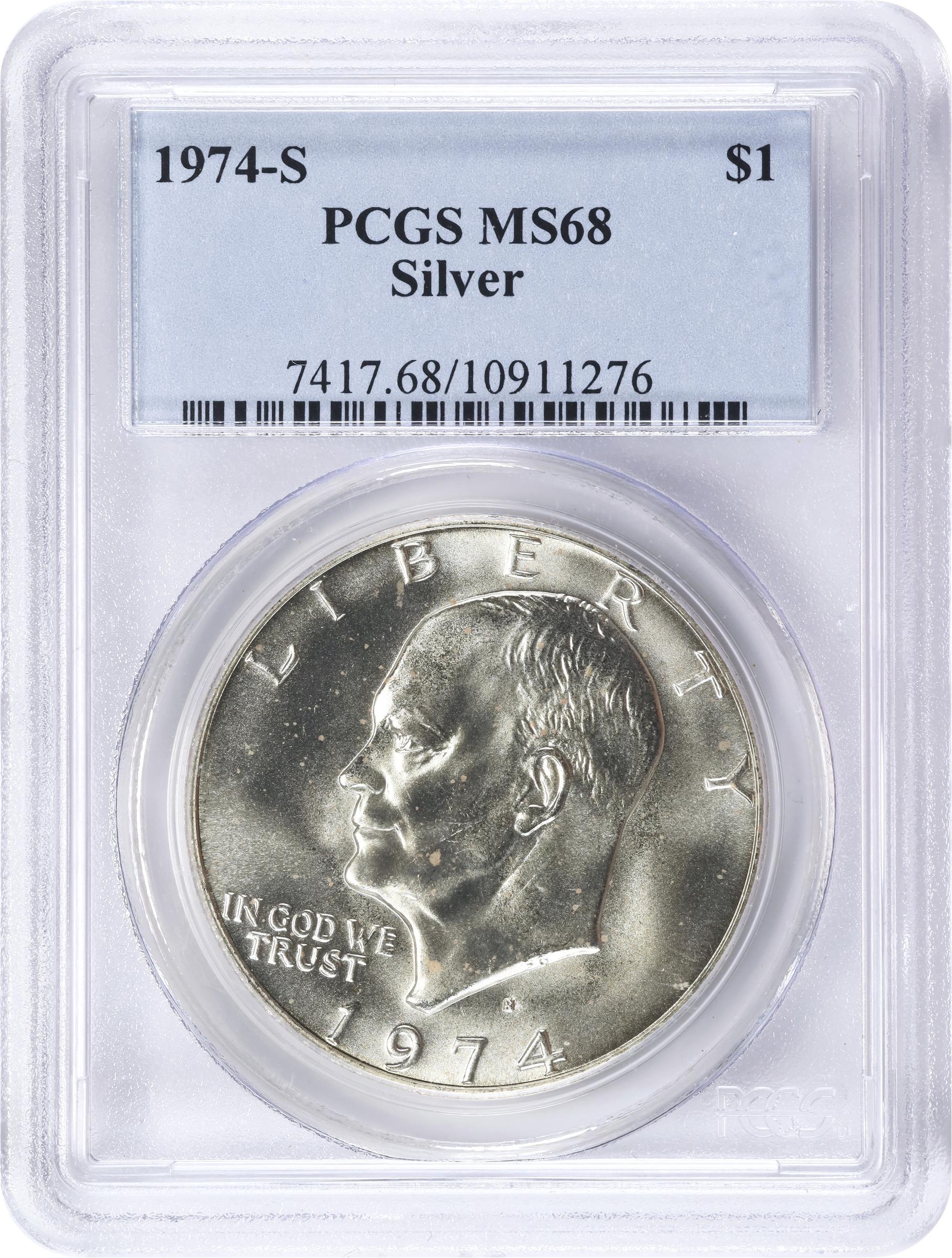 1974 S Eisenhower Dollar Silver Mint State (MS) Pricing