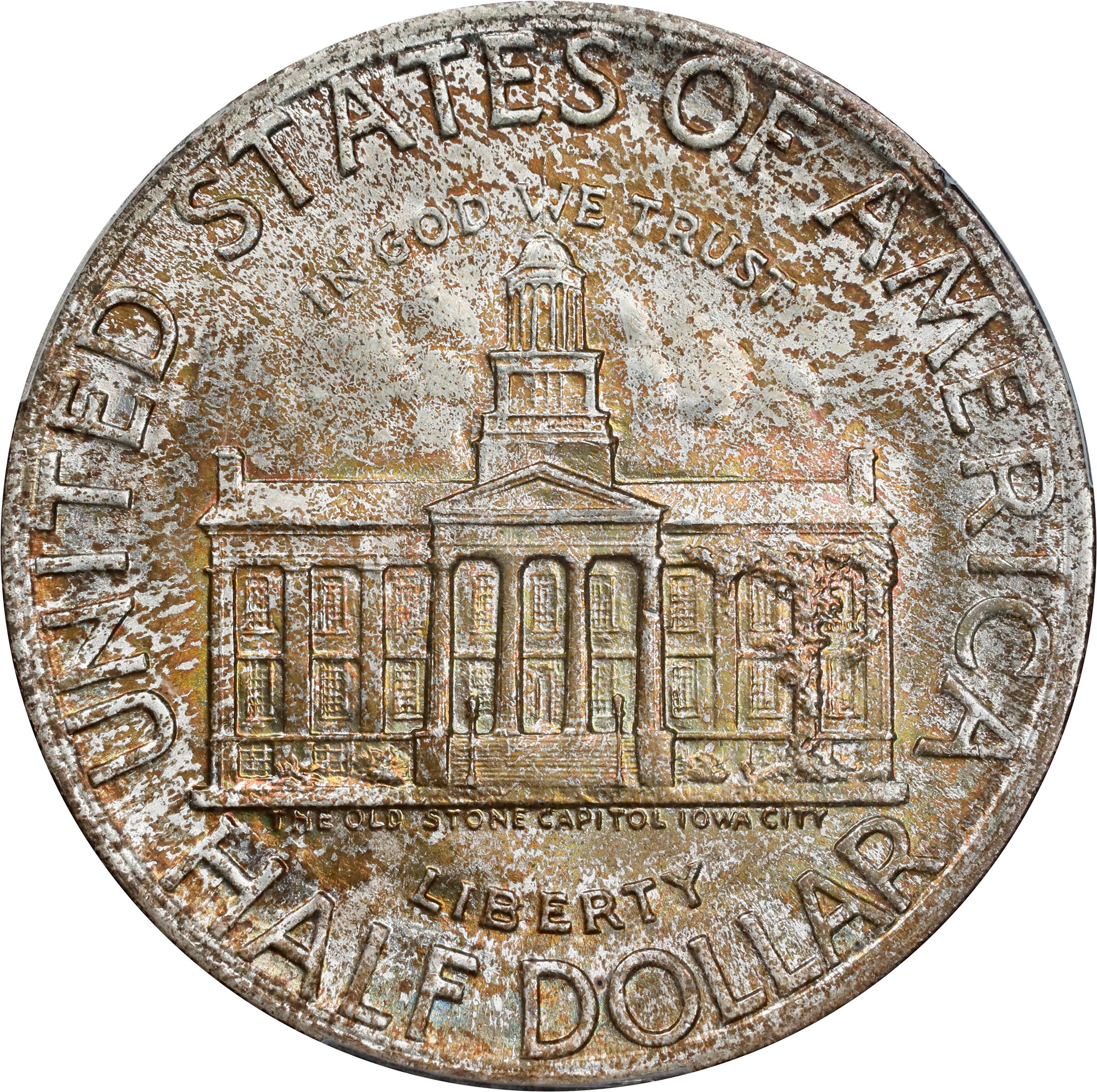 『PCGS MS65』アイオワ州100年記念ハーフダラー銀貨(1946年) 1946 Silver Commemoratives Iowa Mint State (MS) Pricing