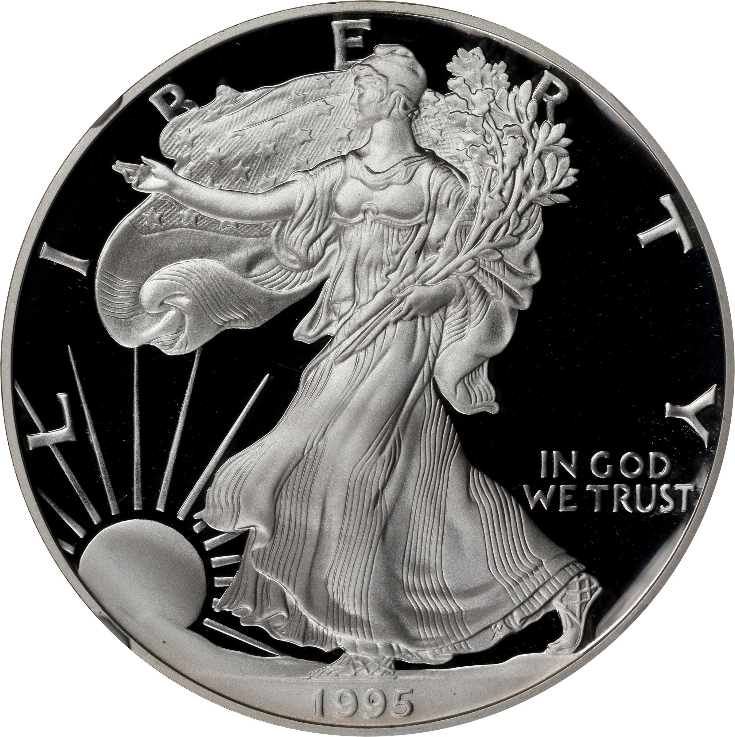 1995 W $1 Silver Eagles, Proof DCAM Proof (PR) Pricing Guide