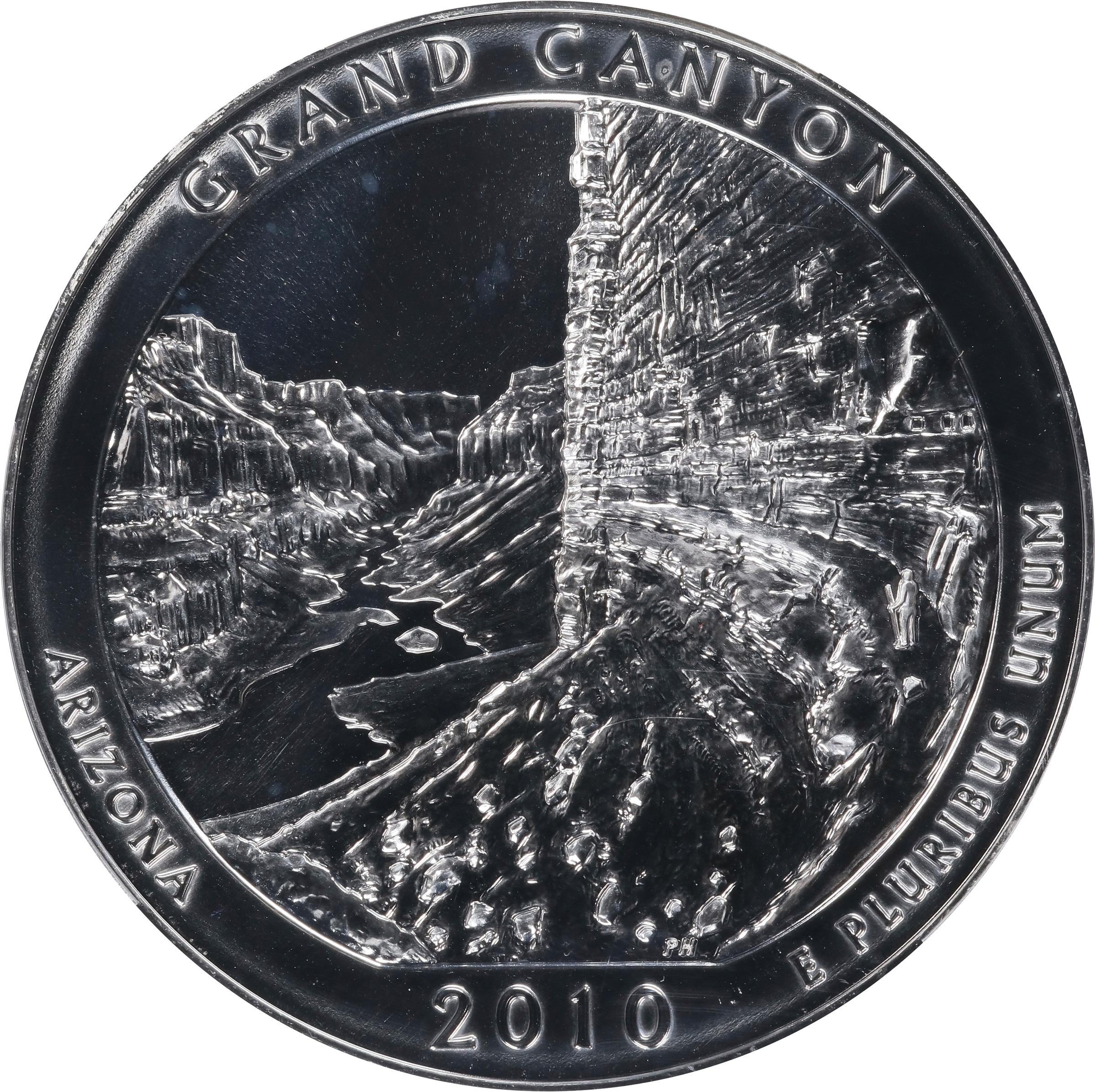 image for: 2010 America the Beautiful Silver Bullion Coin. Grand Canyon National Park. Early Releases. MS-68 (NGC).