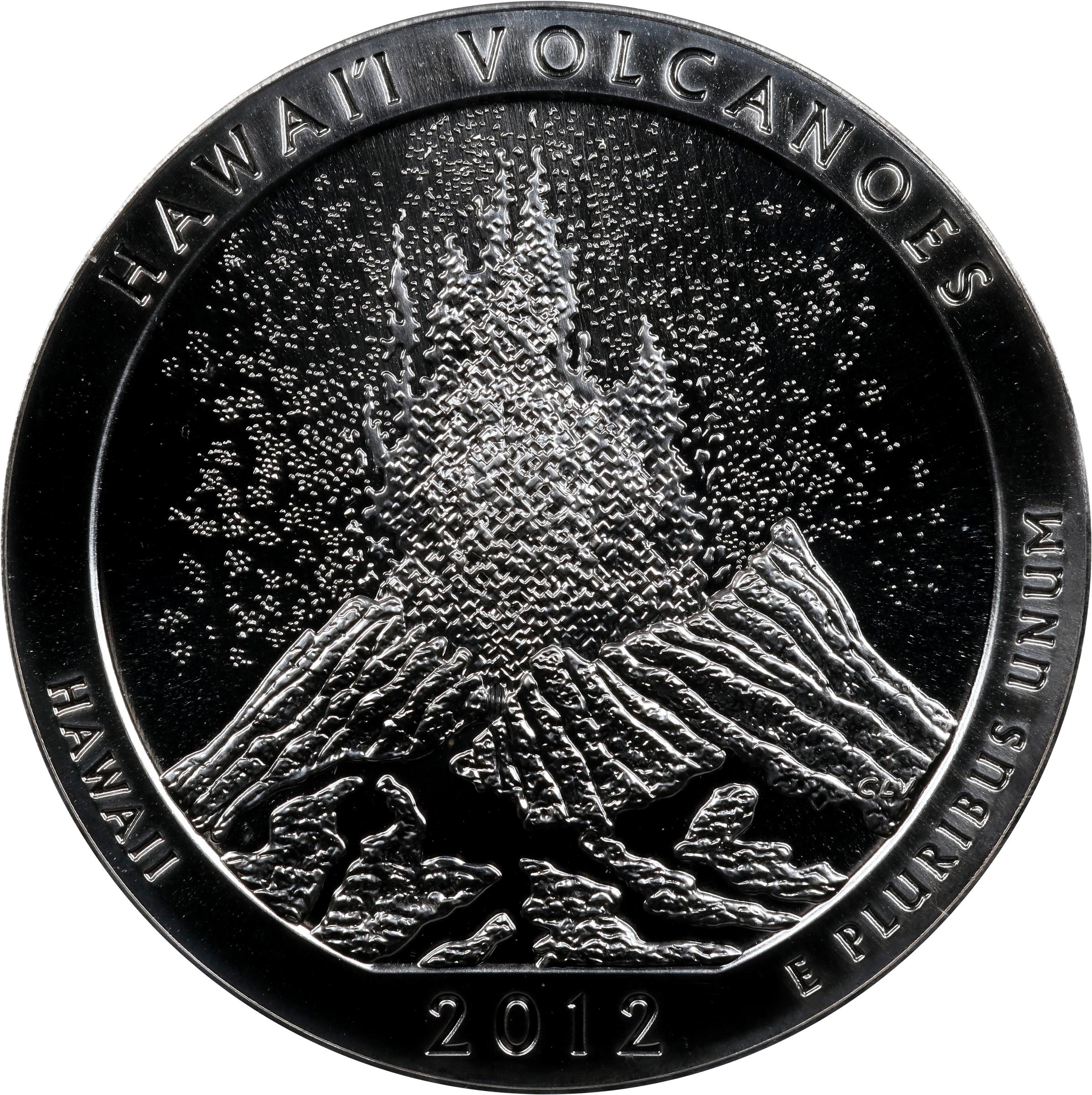 image for: 2012 America the Beautiful Silver Bullion Coin. Hawai'i Volcanoes National Park. First Strike. MS-69 DMPL (PCGS).