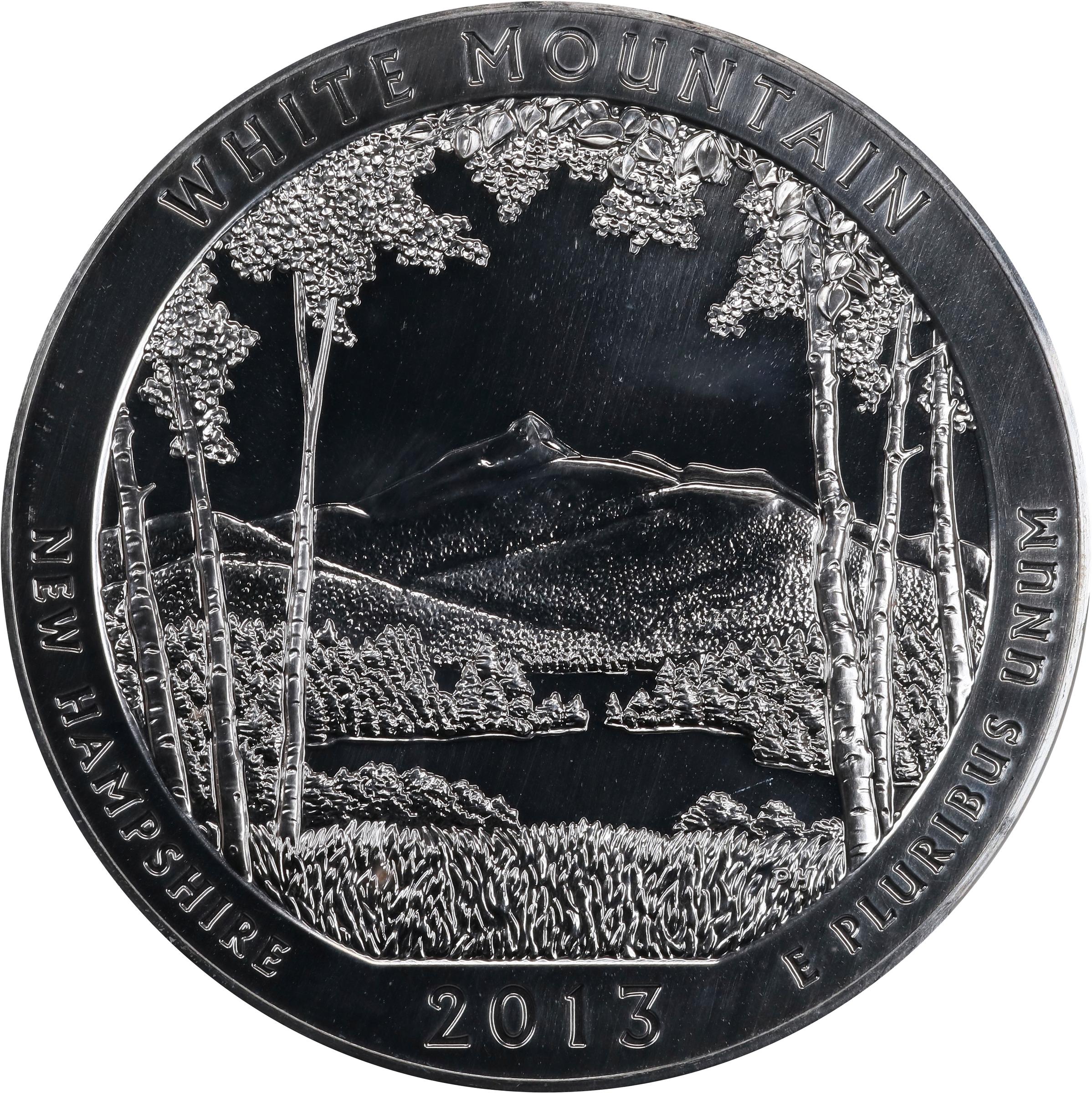image for: 2013 America the Beautiful Silver Bullion Coin. White Mountain National Forest. MS-69 (NGC).