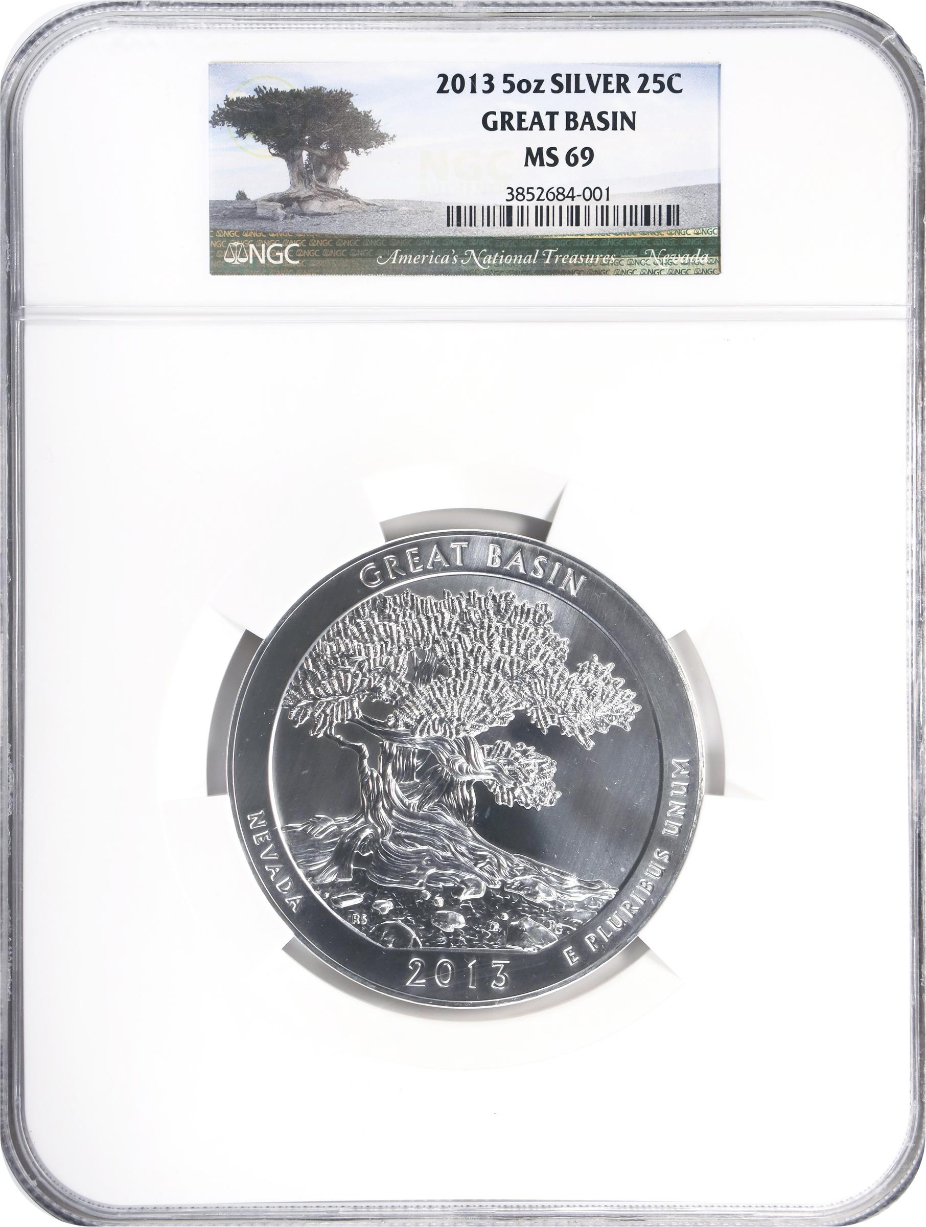 image for: 2013 America the Beautiful Silver Bullion Coin. Great Basin National Park. MS-69 (NGC).