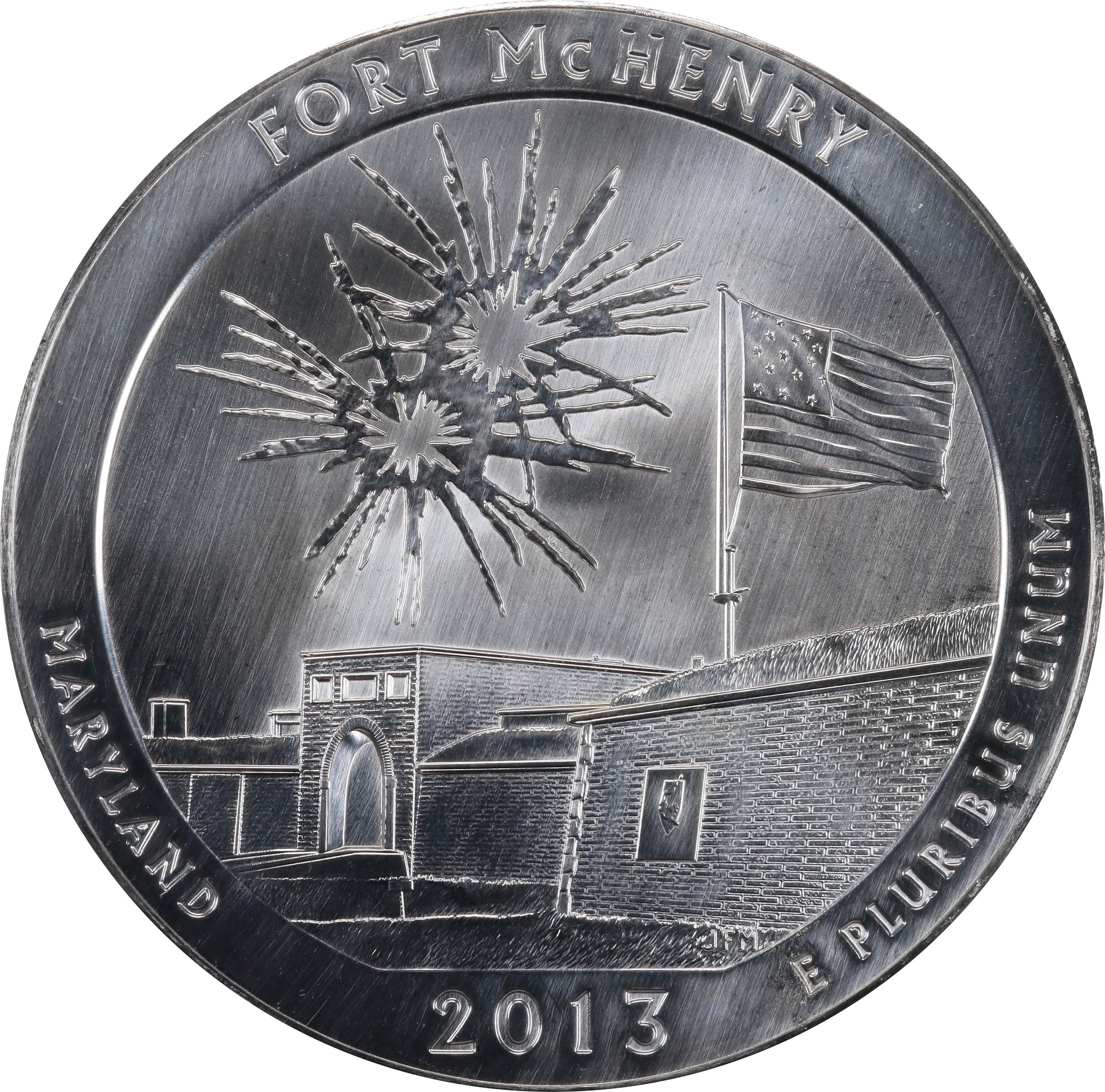 image for: 2013 America the Beautiful Silver Bullion Coin. Fort McHenry National Monument and Historic Shrine. MS-69 (NGC).