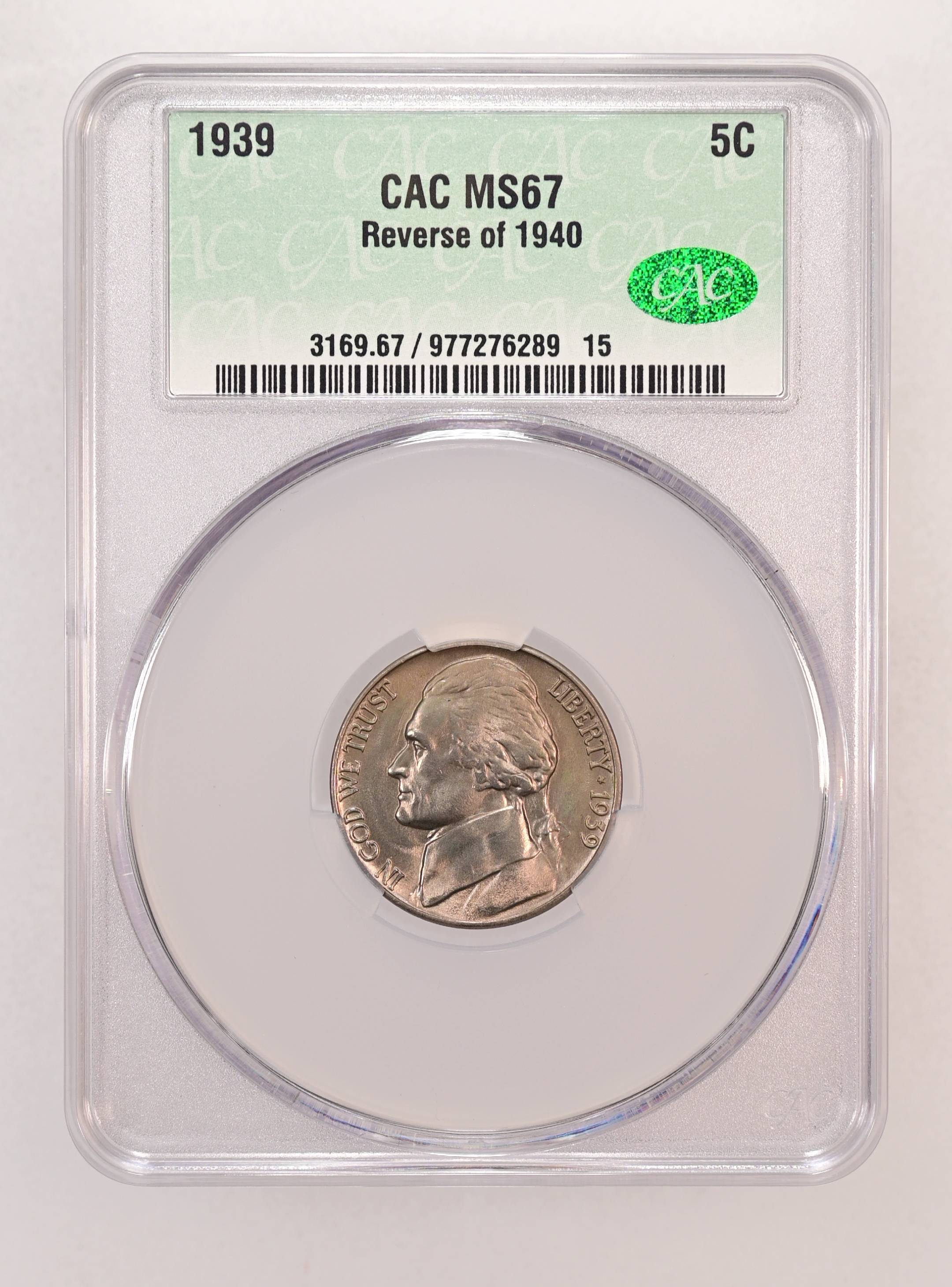 1939 5c Reverse of 1940 MS