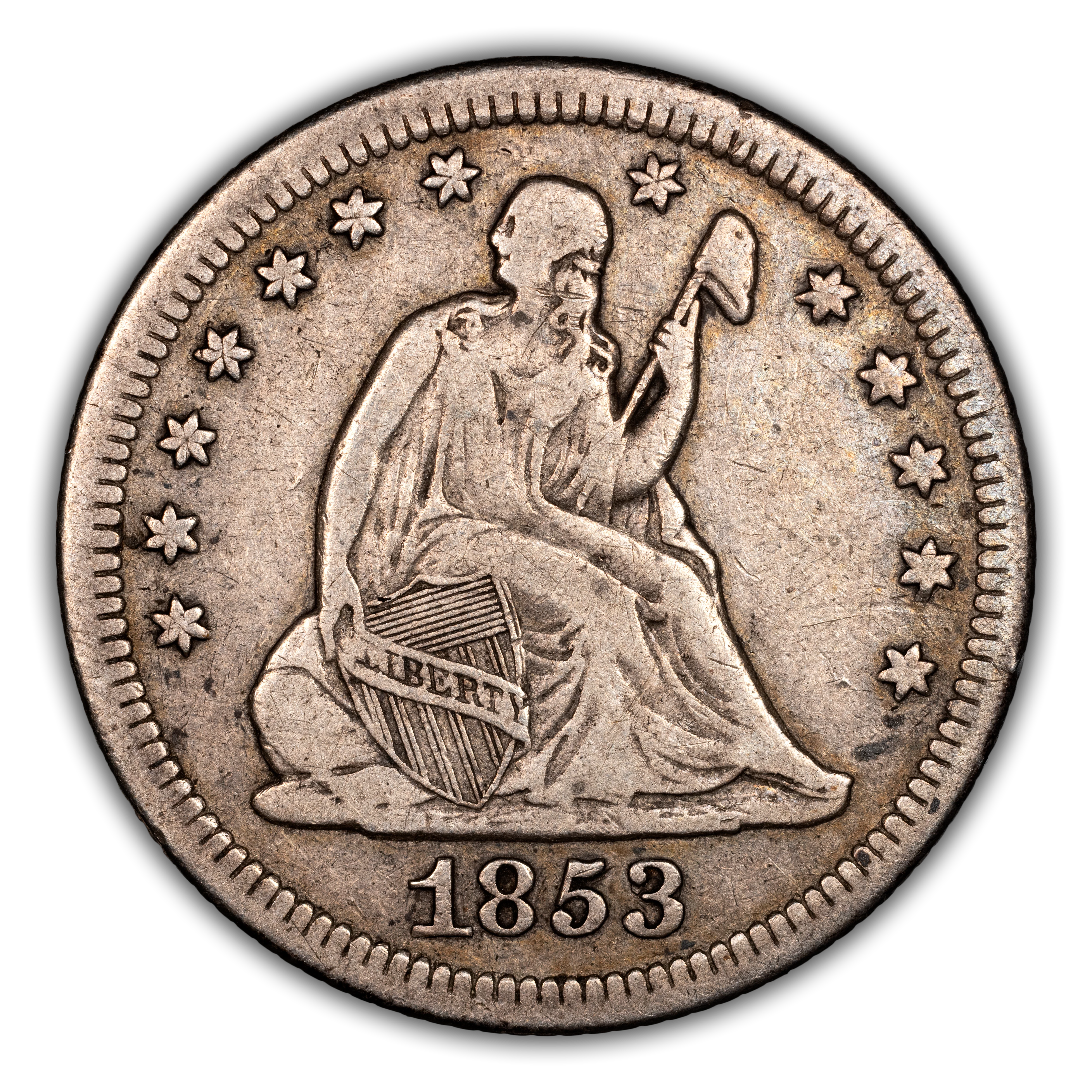 1853 シーテッド リバティ クォーター 1853 Seated Liberty Quarter Coin Value Prices, Photos & Info