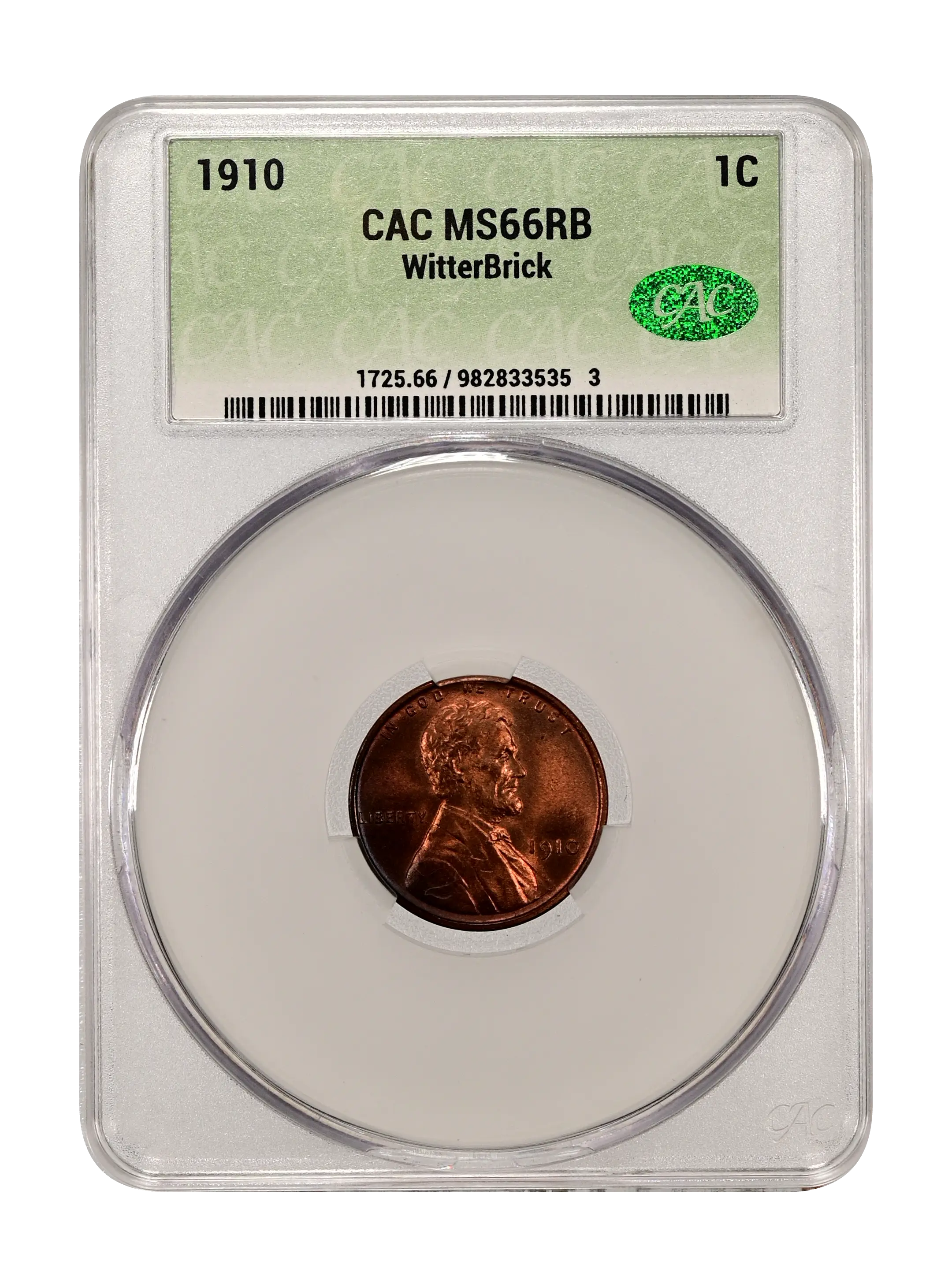 1910 1c MS RB