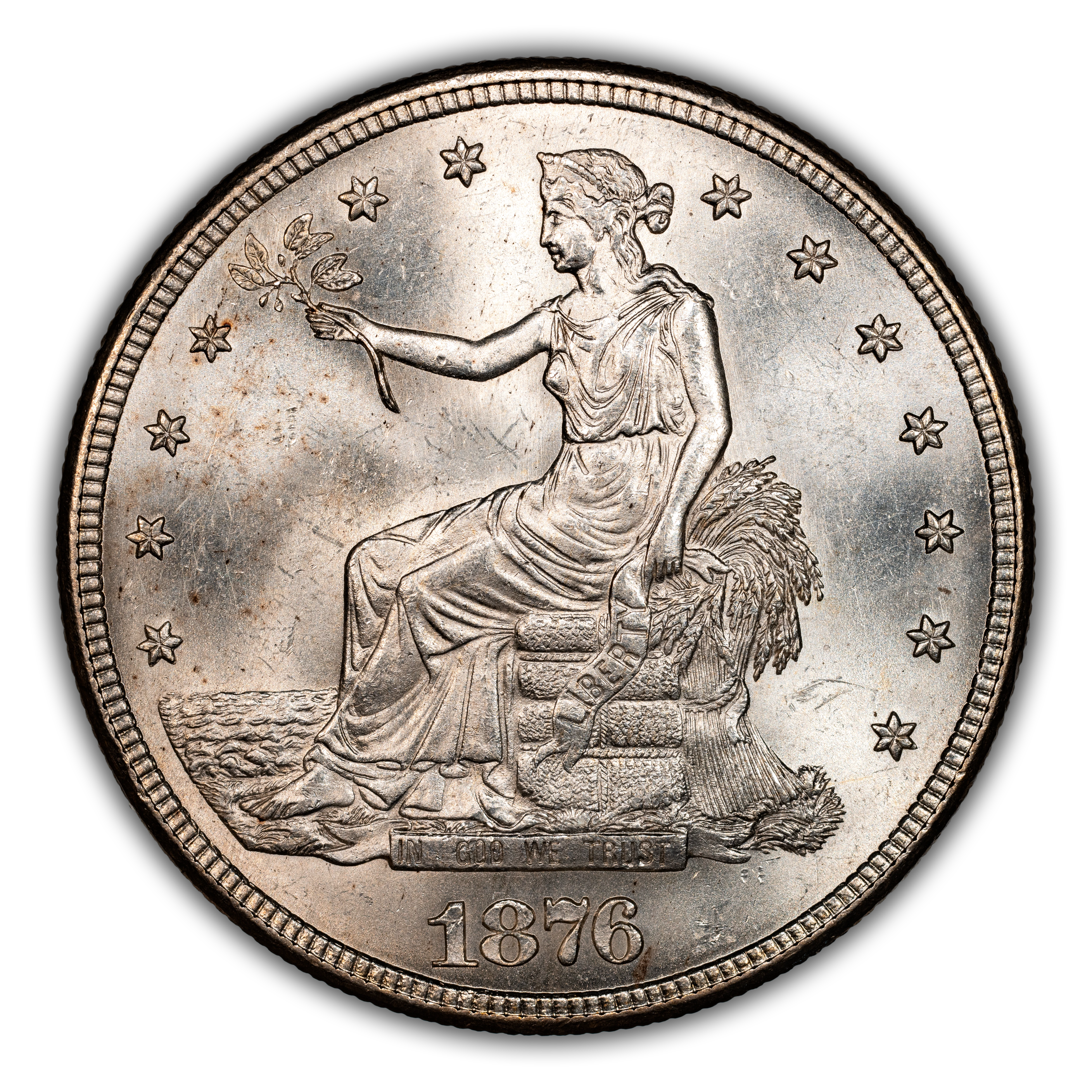 1876-S Trade$ Obverse II, Reverse II MS