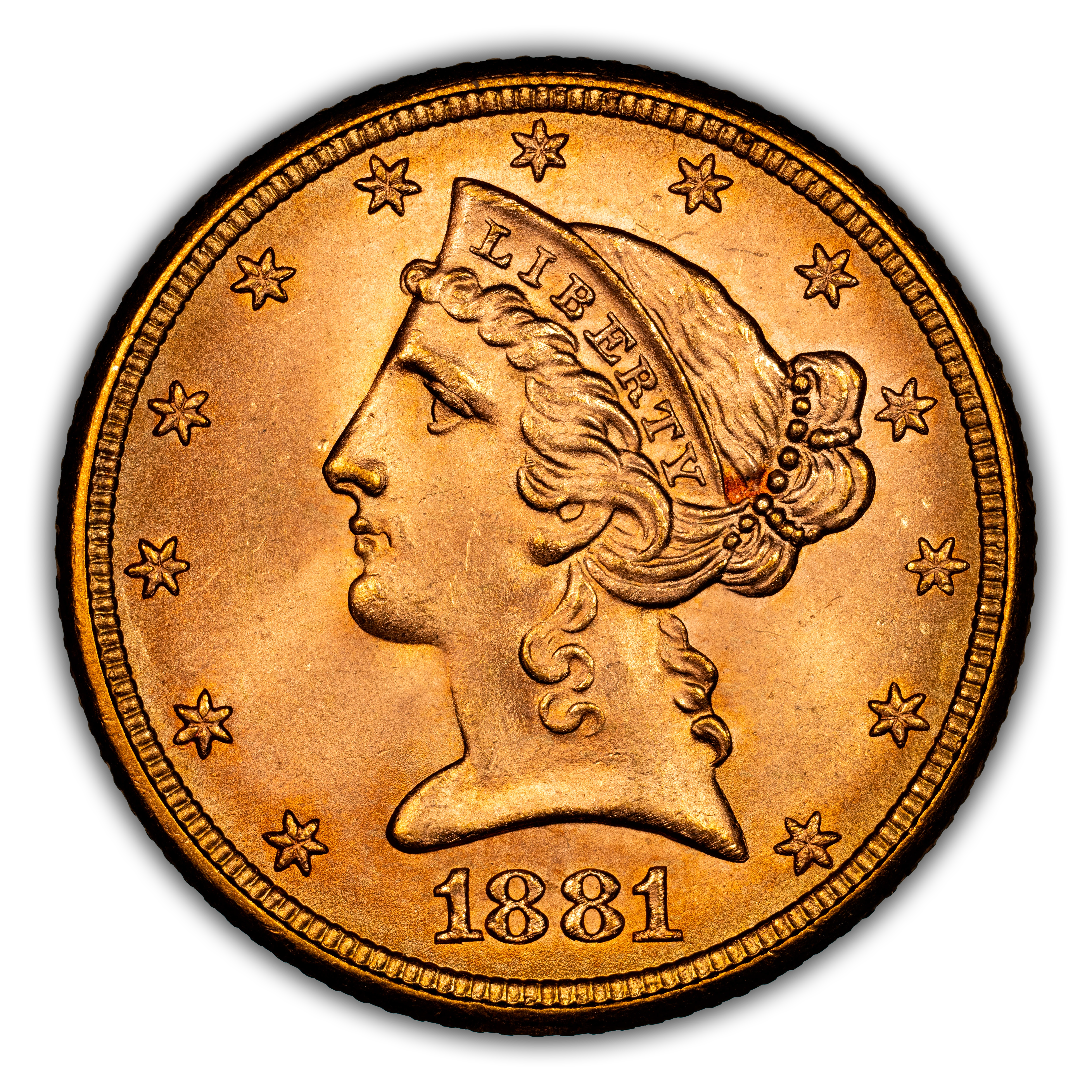 1881 $5 MS