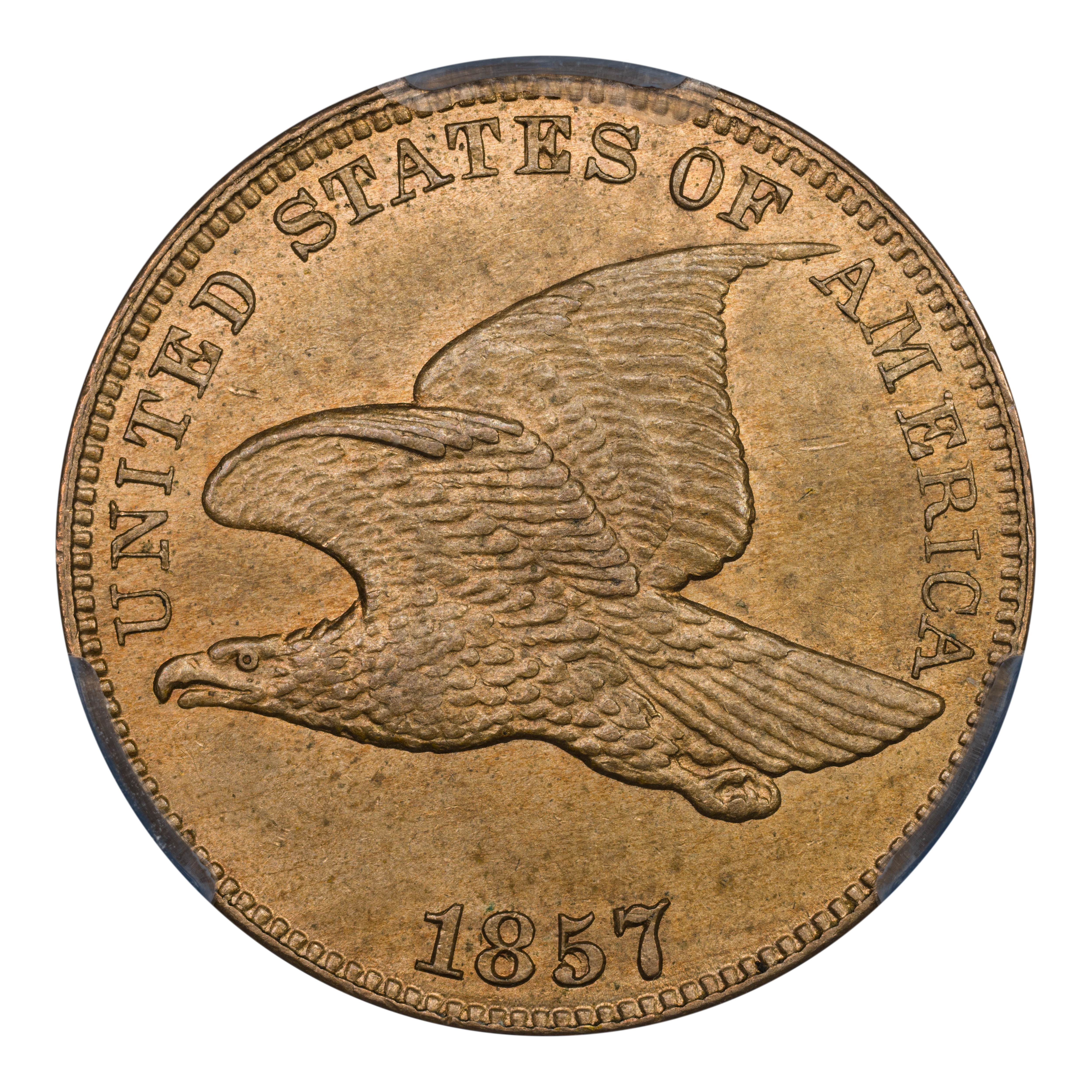 1857 1c Flying Eagle MS