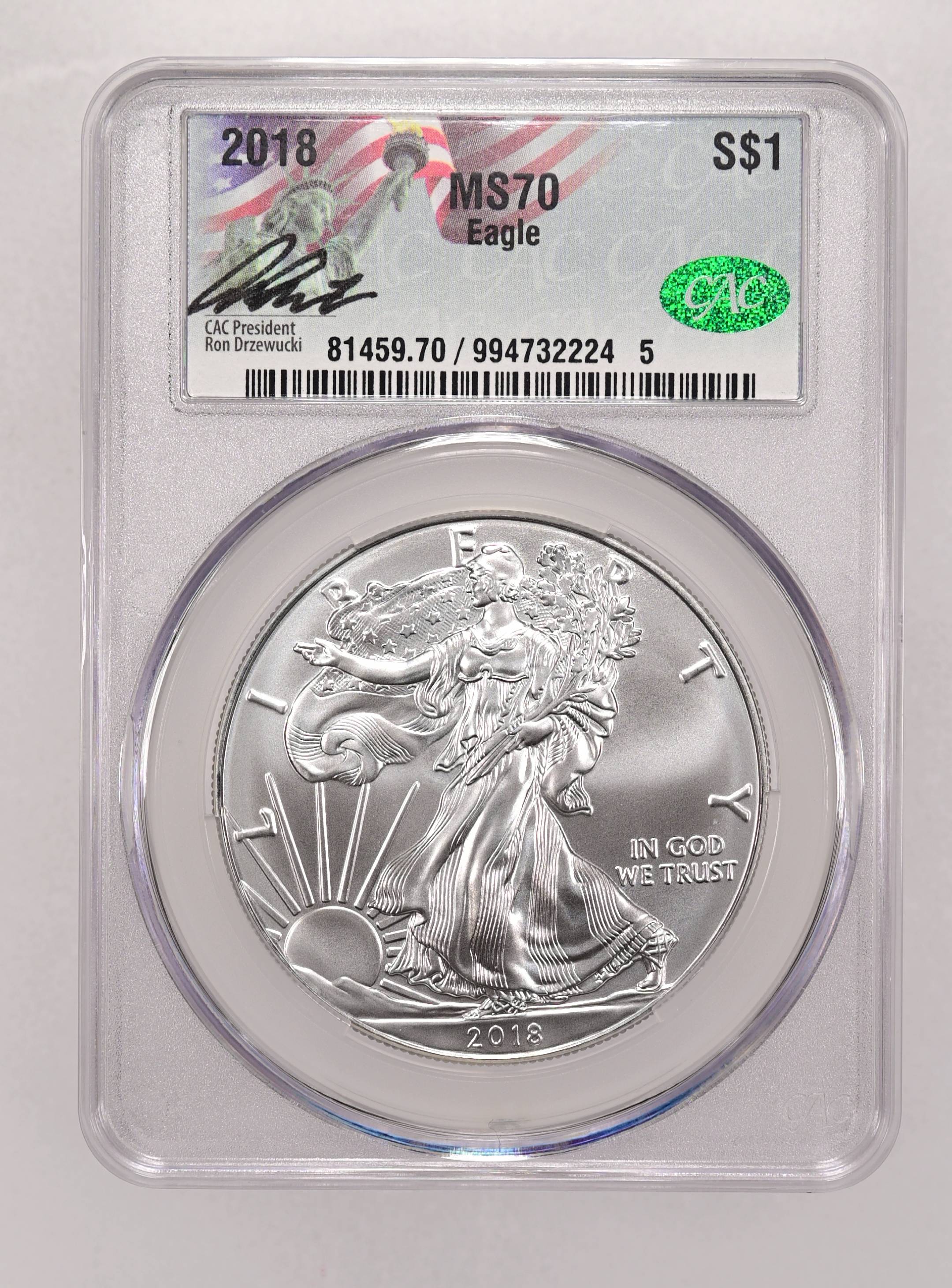 2018 $1 Silver Eagle MS