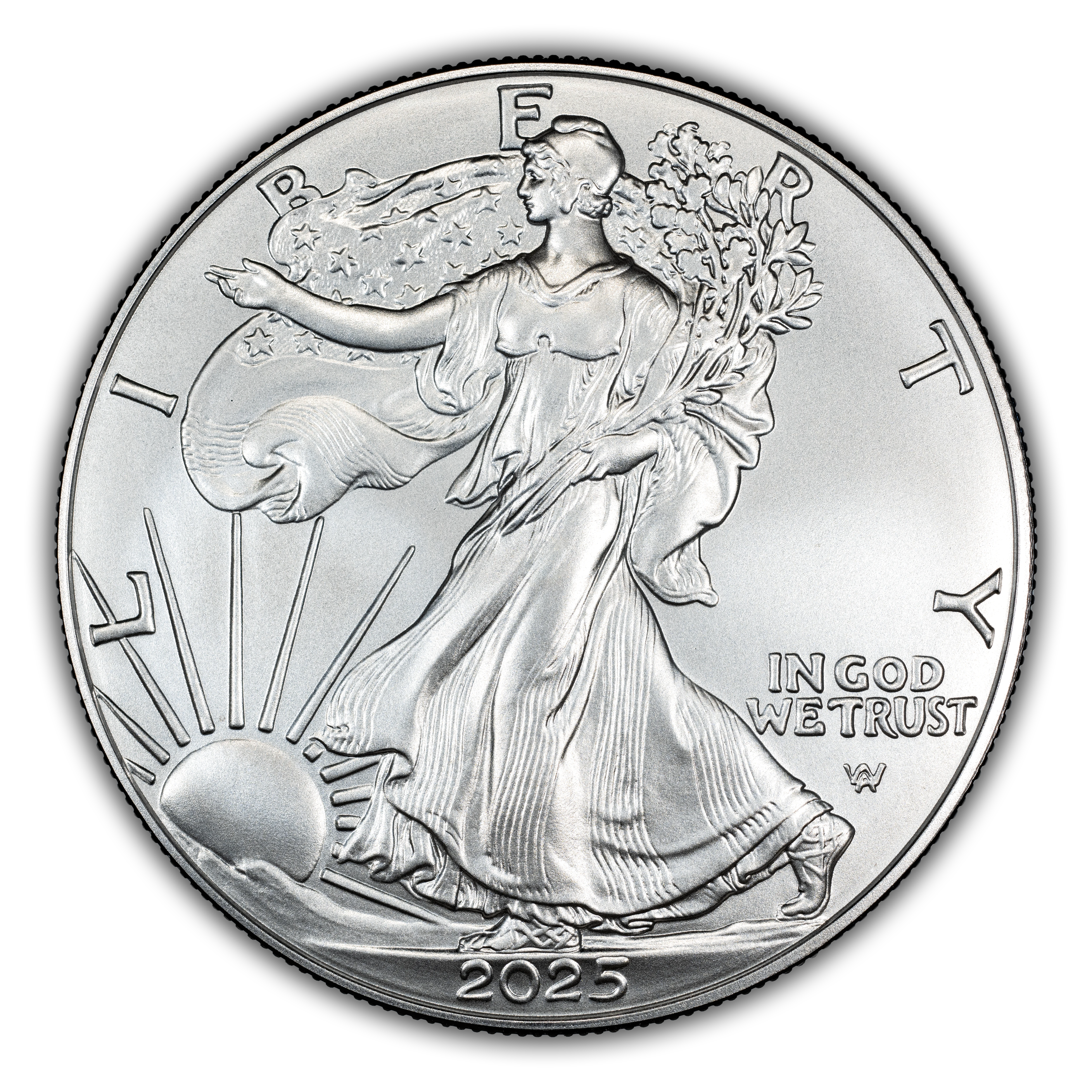 2025-W $1 Silver Eagle, Burnished MS