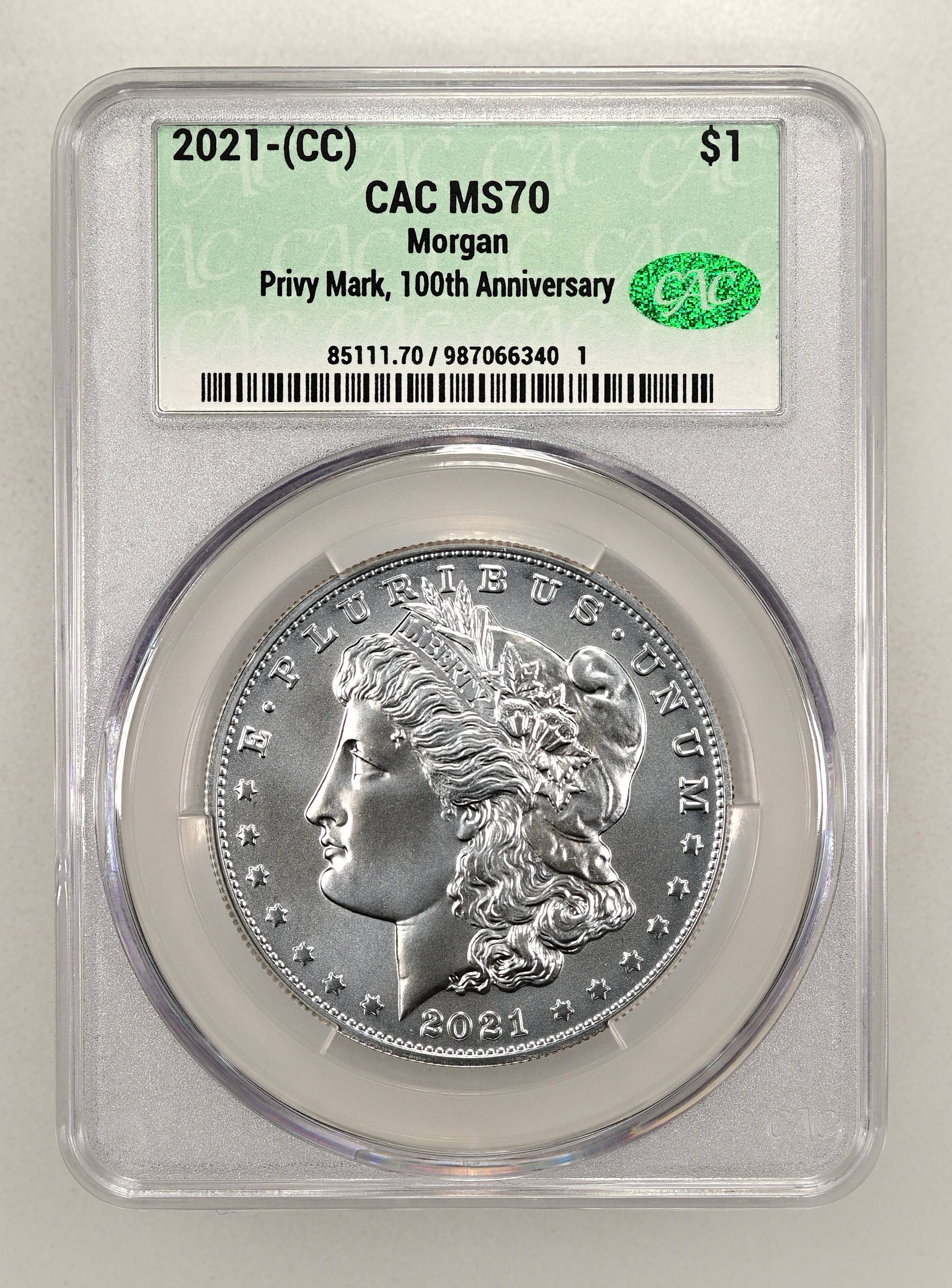 2021-(CC) S$1 Morgan, Privy Mark, 100th Anniversary MS