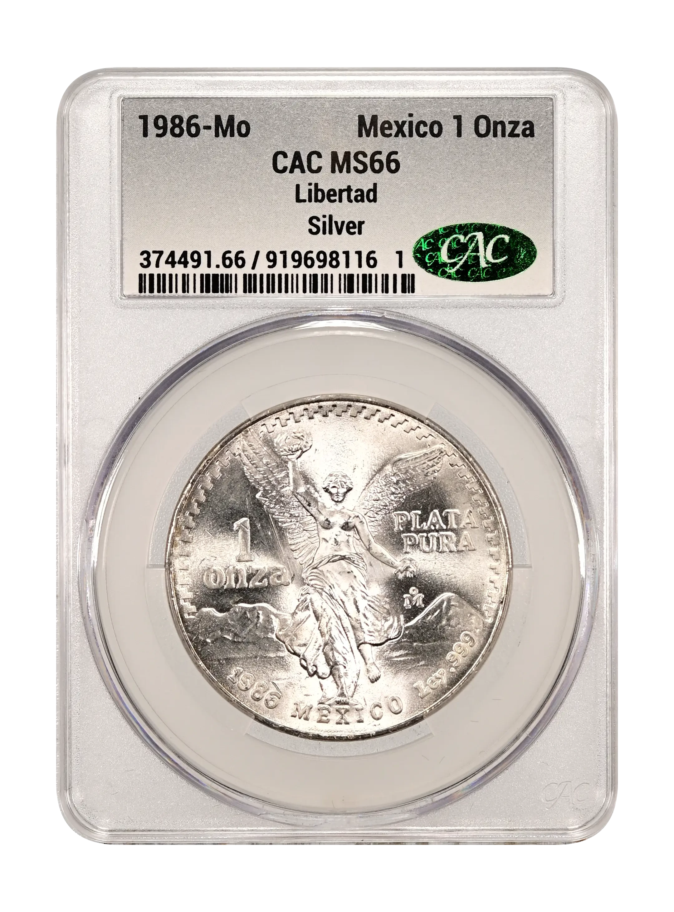 Mexico 1986 Silver 1 Onza Libertad Coin Values & Prices | Greysheet