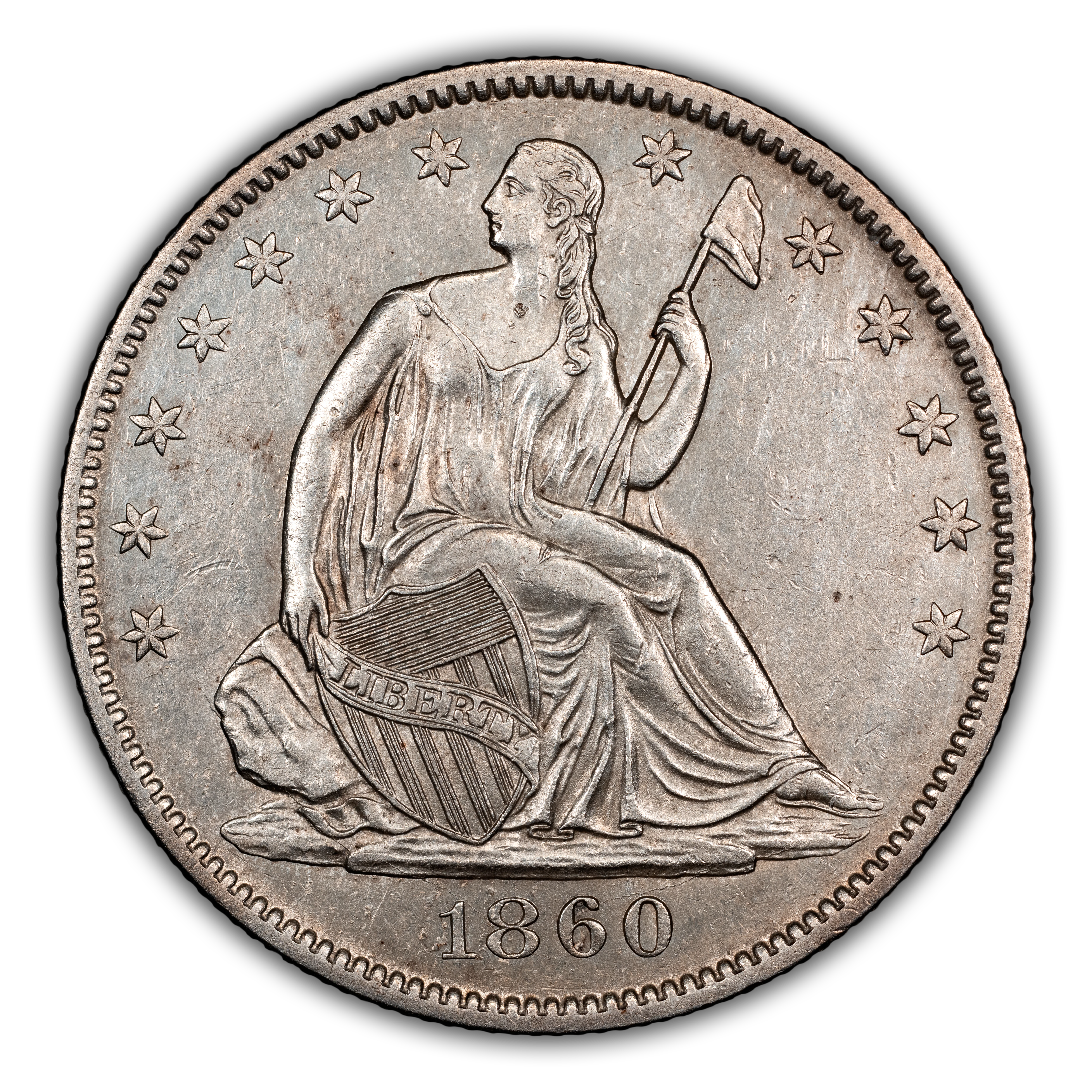 1860 O Liberty Seated Half Dollar Mint State (MS) Pricing