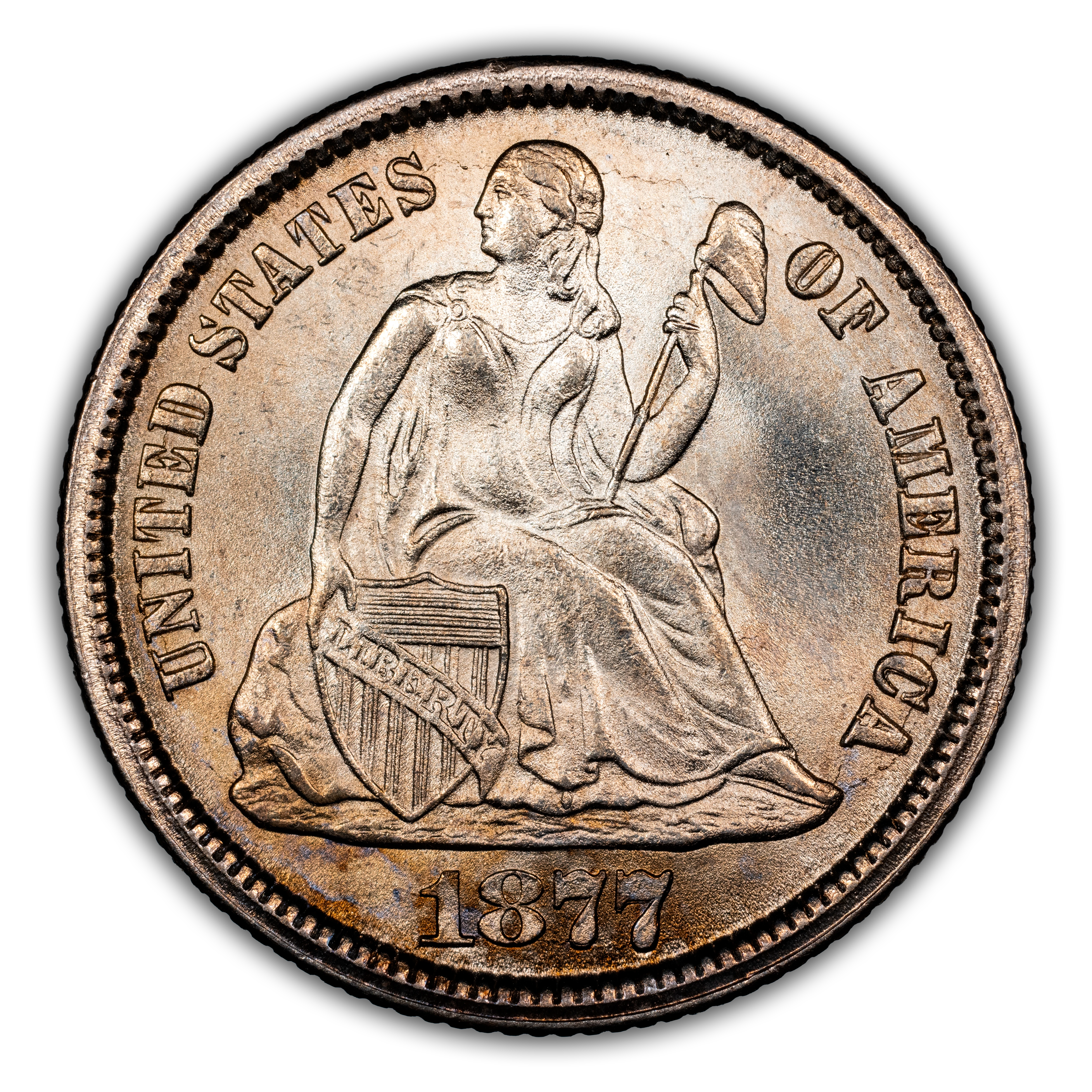 1877-CC 10c MS