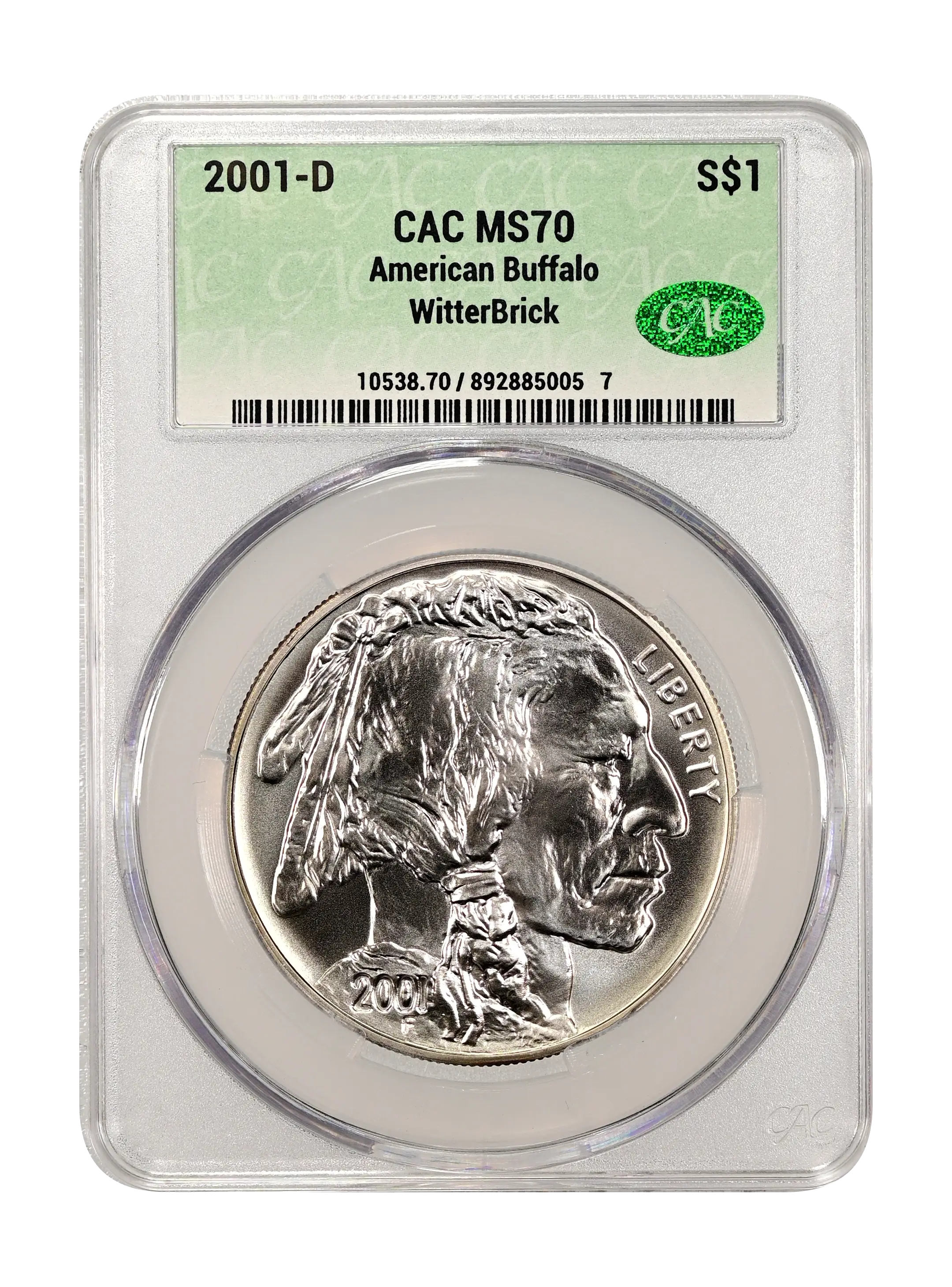 2001-D S$1 American Buffalo MS