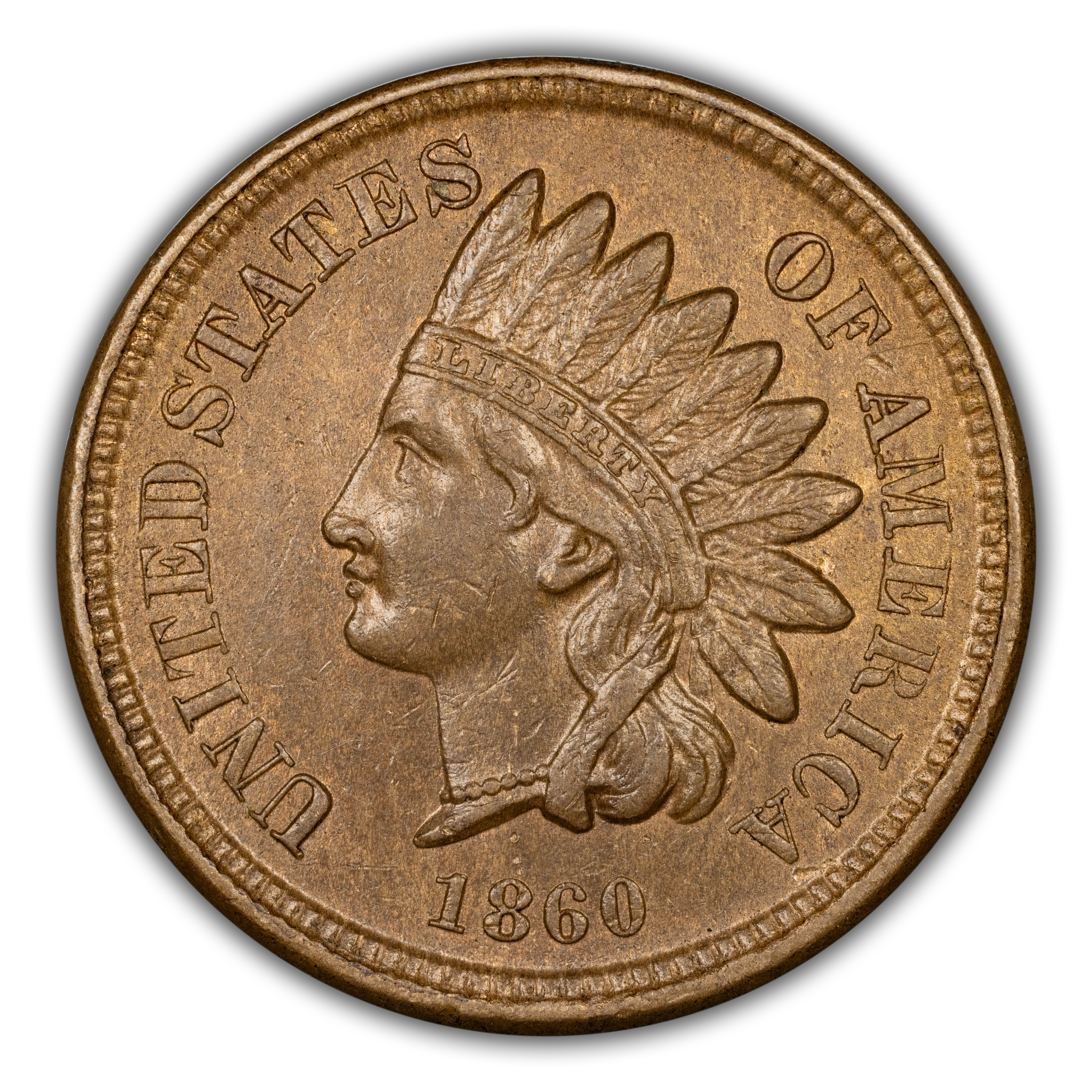 1860 1c Pointed Bust MS