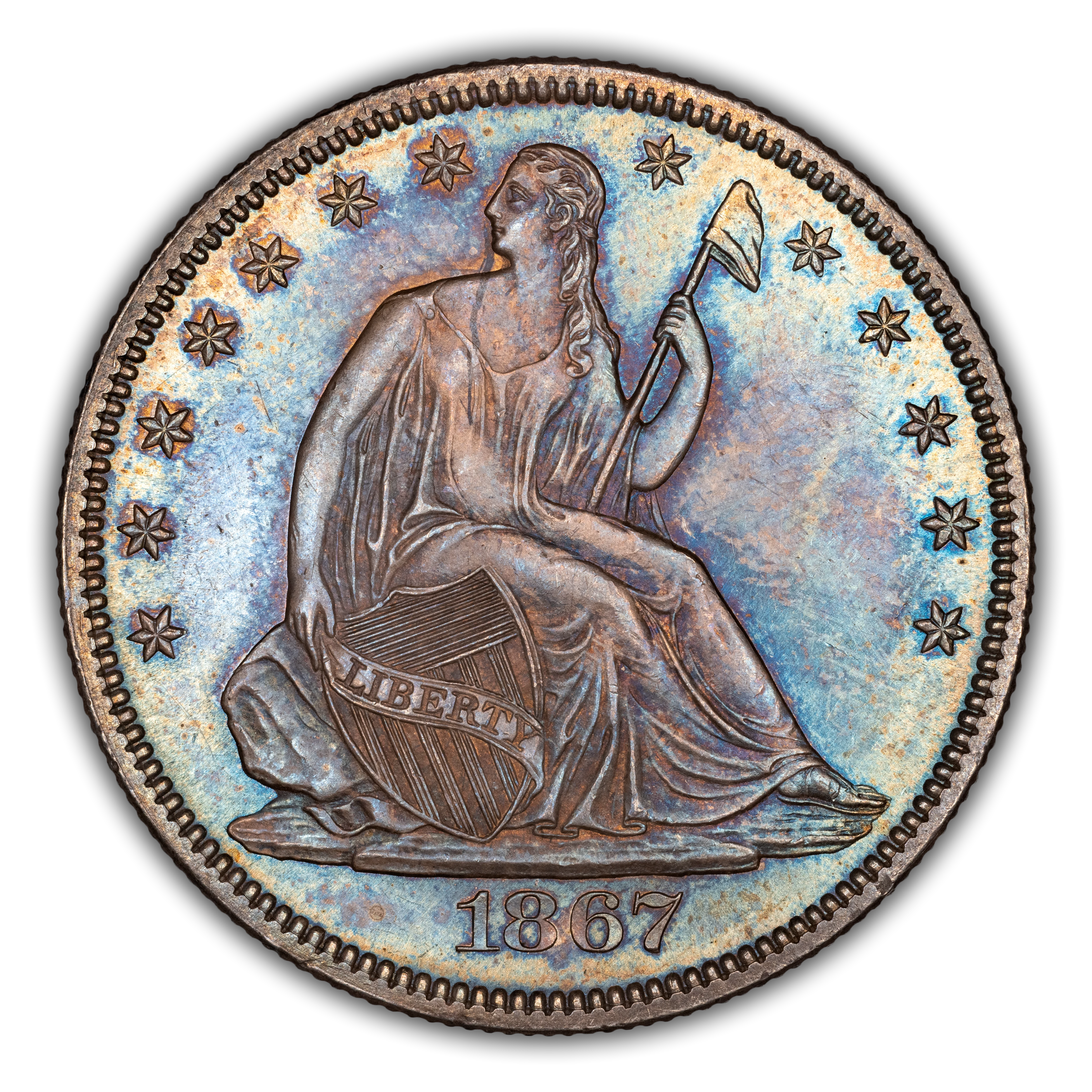 1867 Liberty Seated Half Dollar Values & Prices | Greysheet