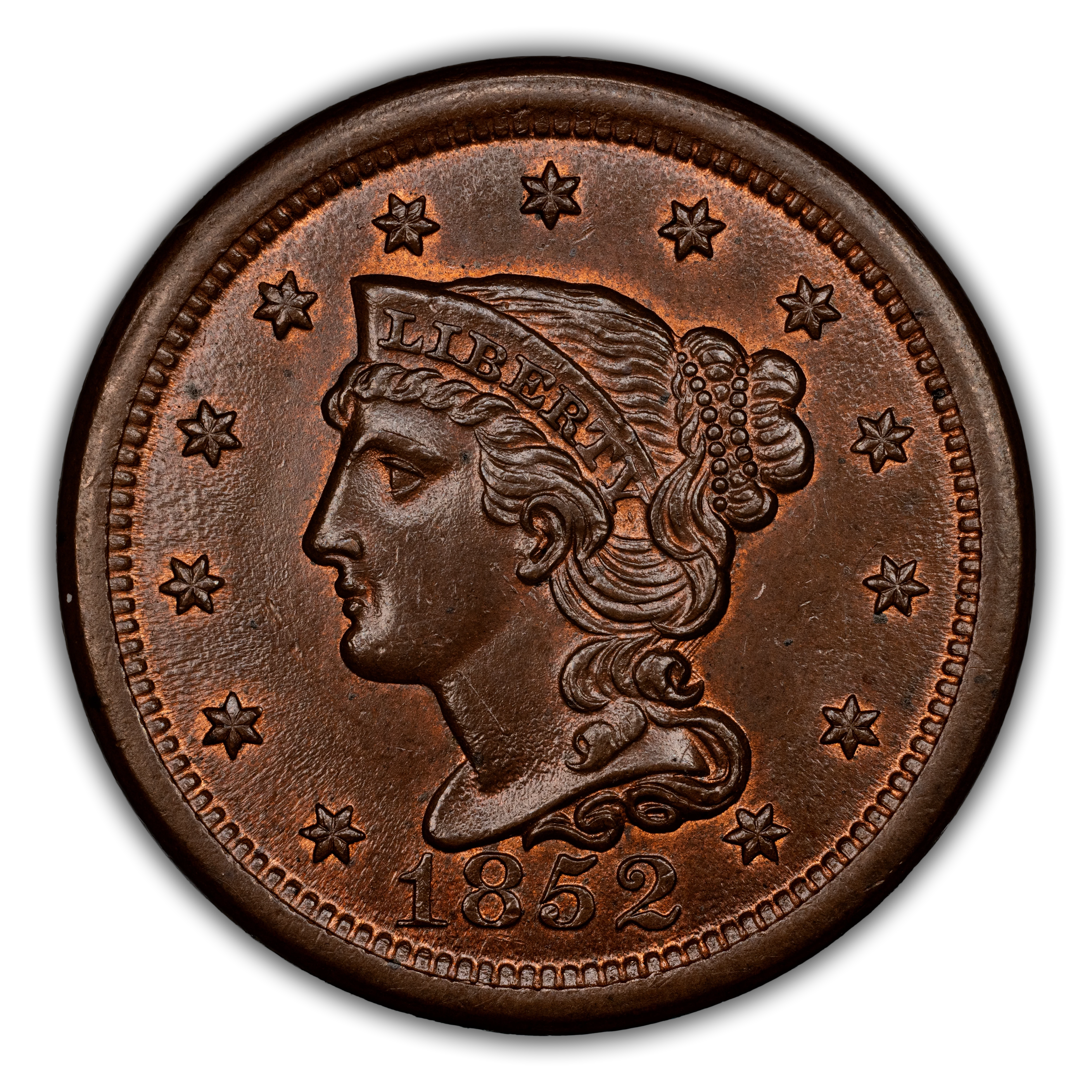 1852 Braided Hair Large Cent Values & Prices | Greysheet