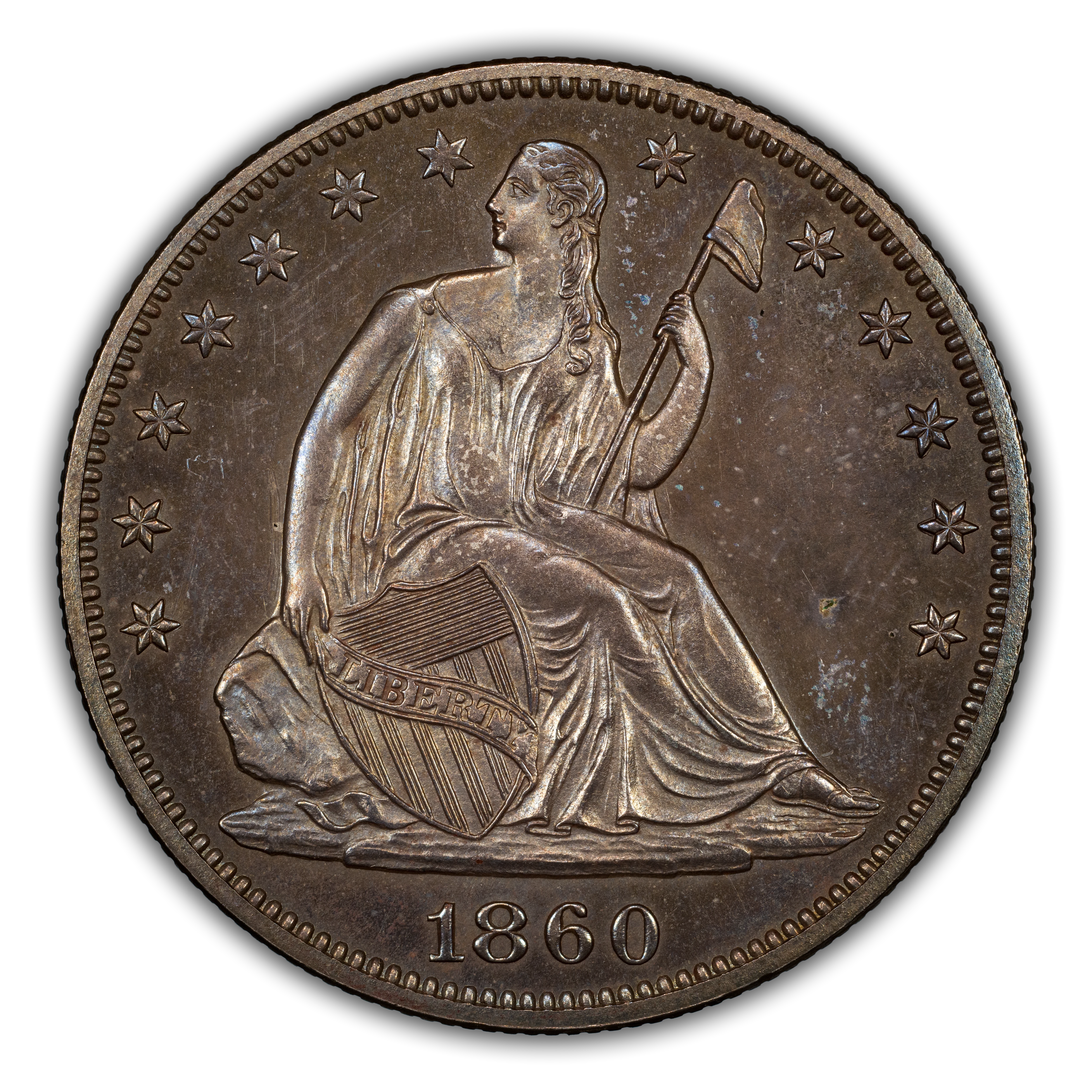 1860 Liberty Seated Half Dollar, Proof Values & Prices By Issue