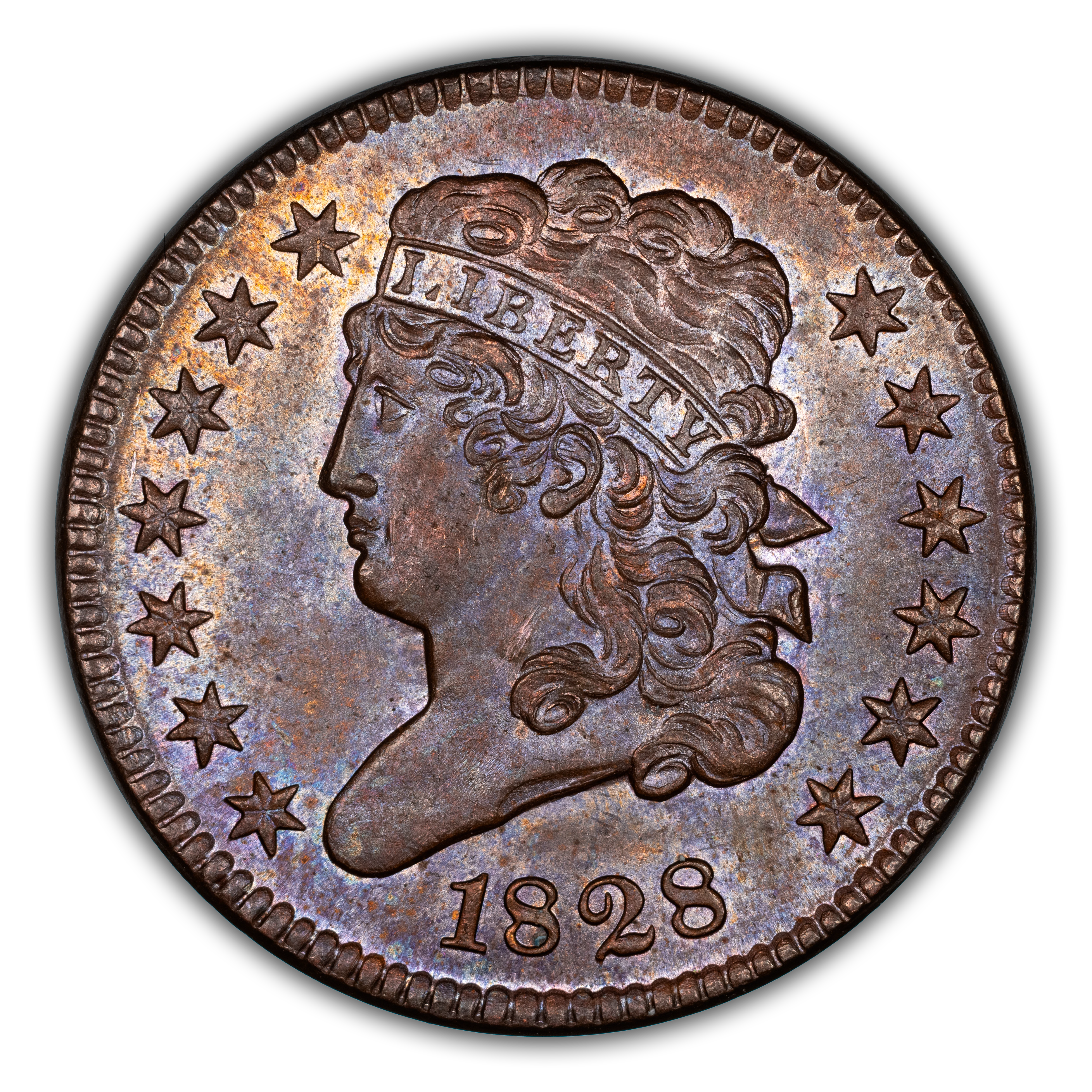 1828 1/2c 13 Stars MS BN
