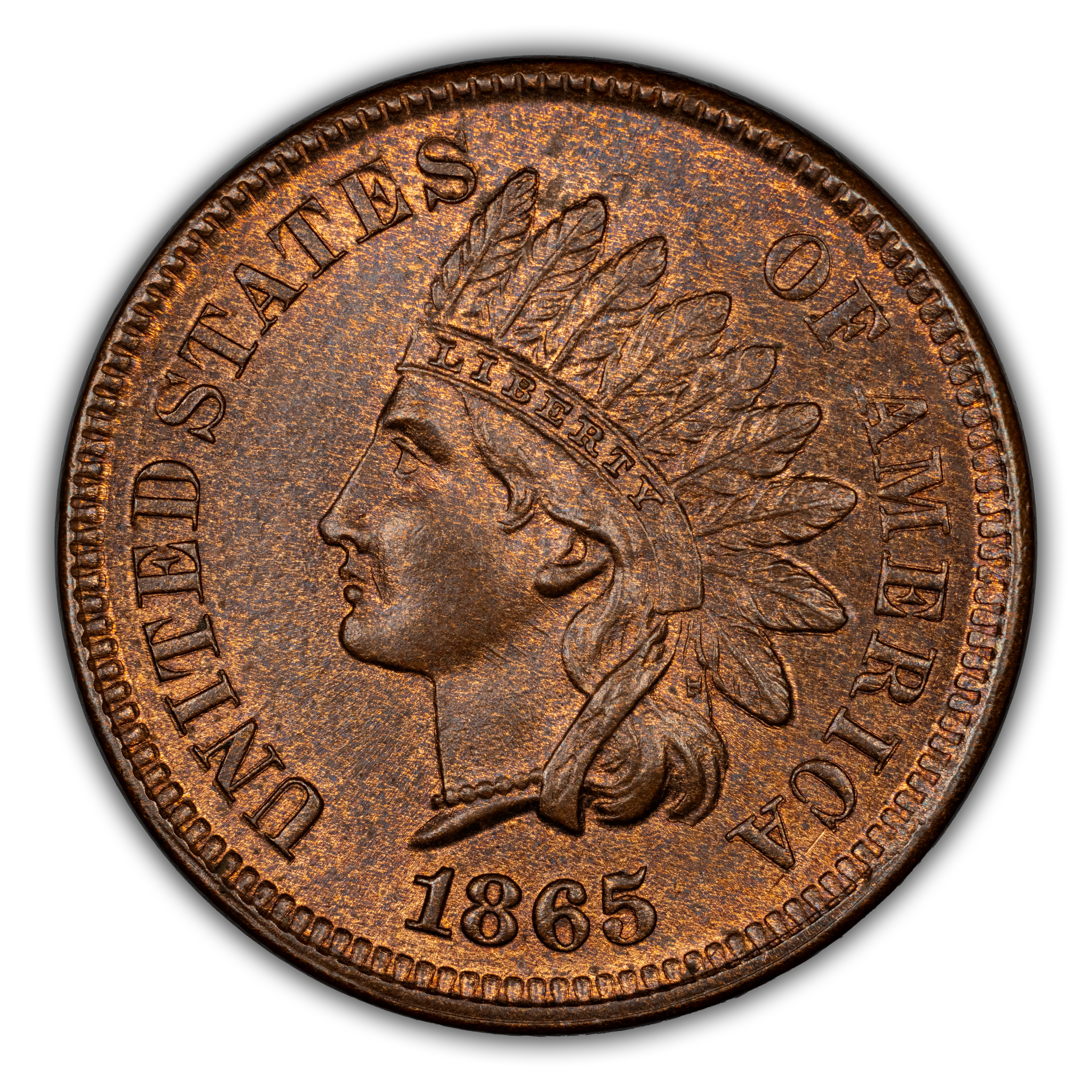 1865 1c Fancy 5, Repunched Date, FS-1301, S-1 MS RB