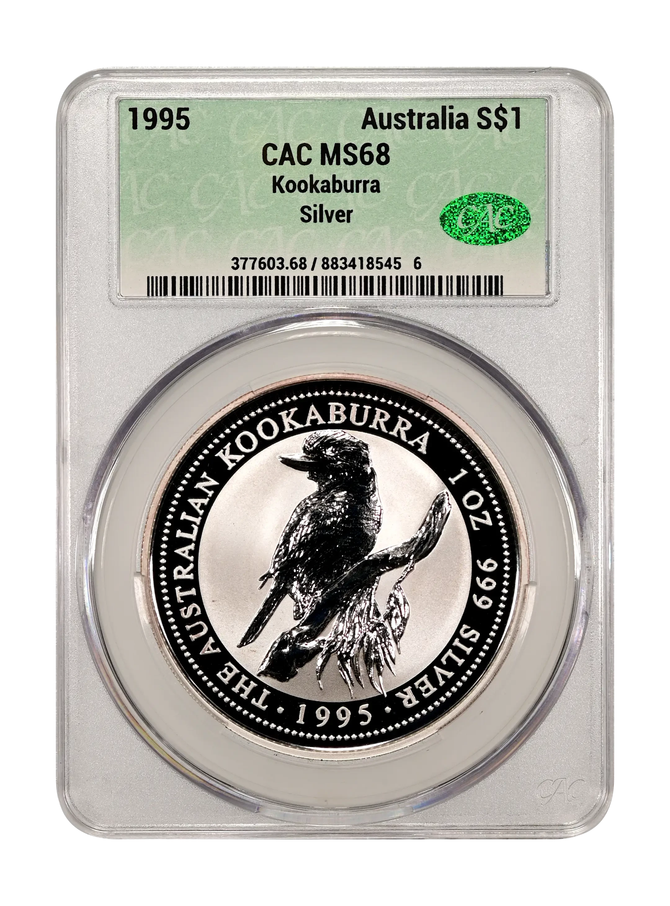 Australia 1995 $1 Kookaburra, 1 Ounce Silver Coin Values & Prices