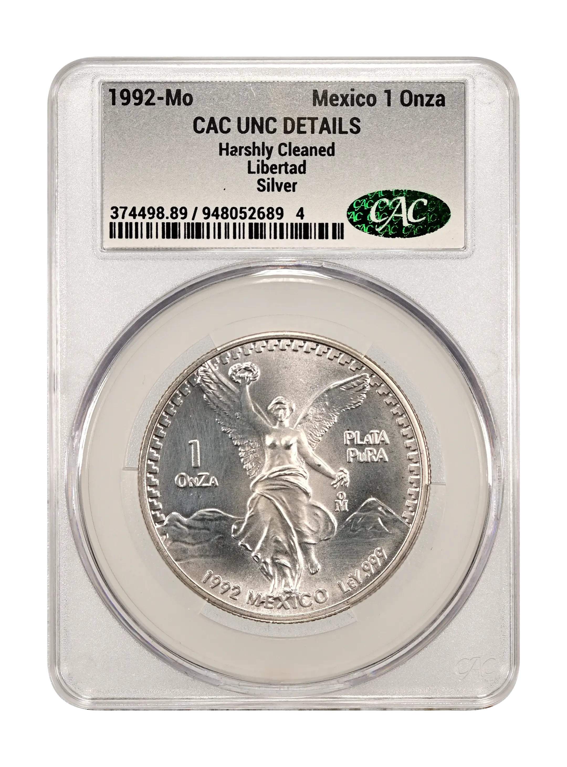 Mexico 1992 Silver 1 Onza Libertad Coin Values & Prices | Greysheet