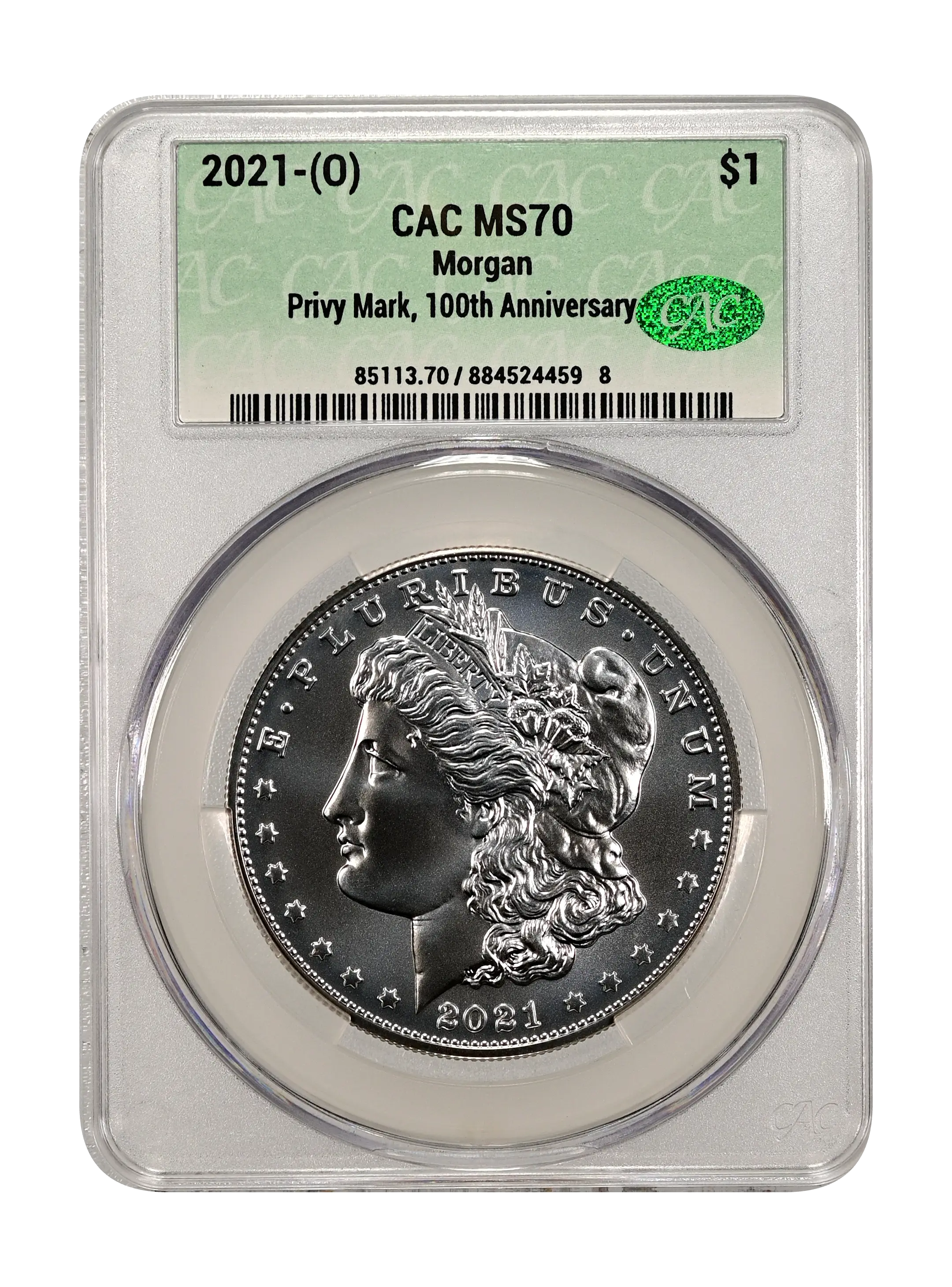 2021-(O) S$1 Morgan, Privy Mark, 100th Anniversary MS