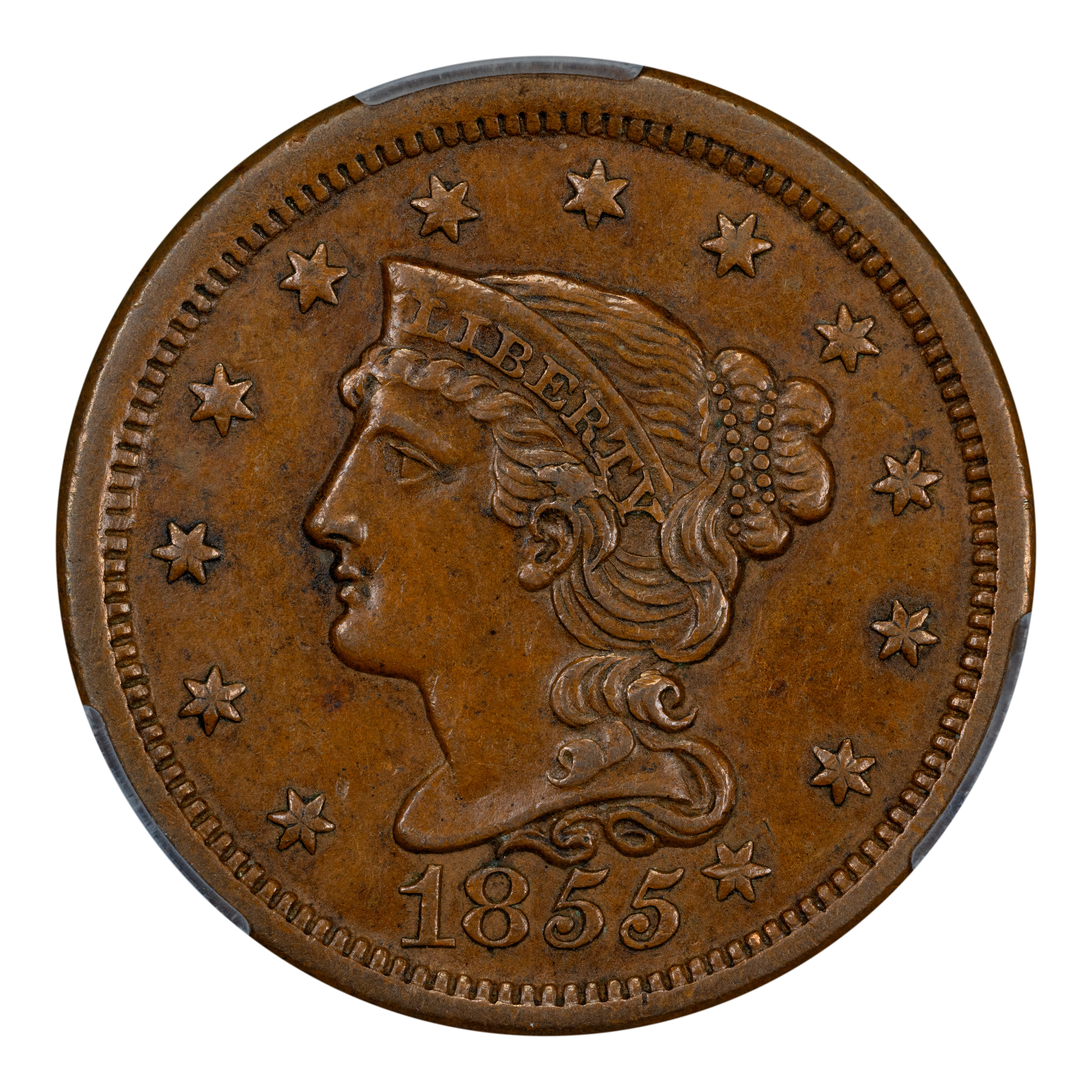 1855 1c Knob on Ear MS BN