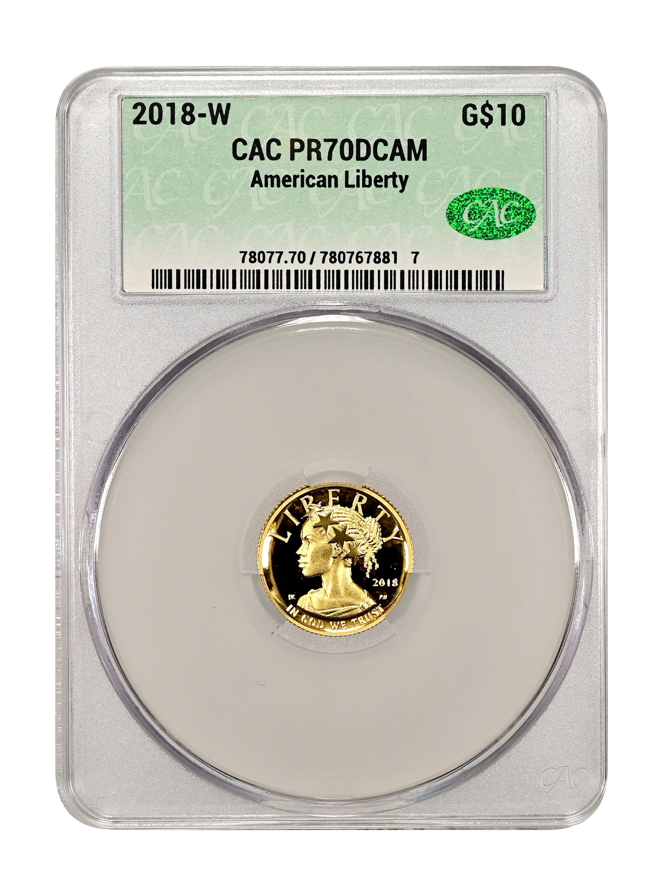 2018-W G$10 American Liberty PR DCAM