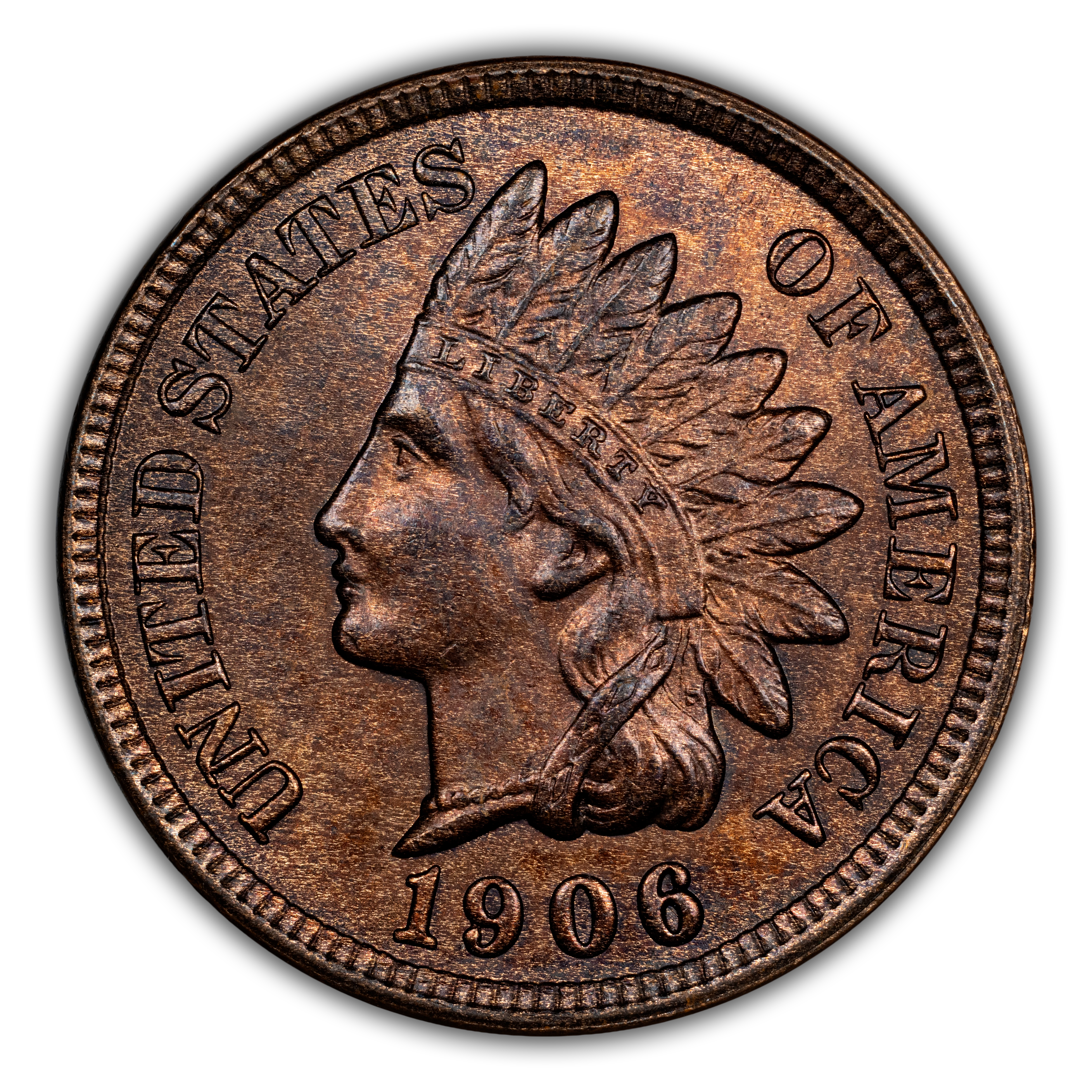 1906 1c Repunched Date, S-49 MS RB