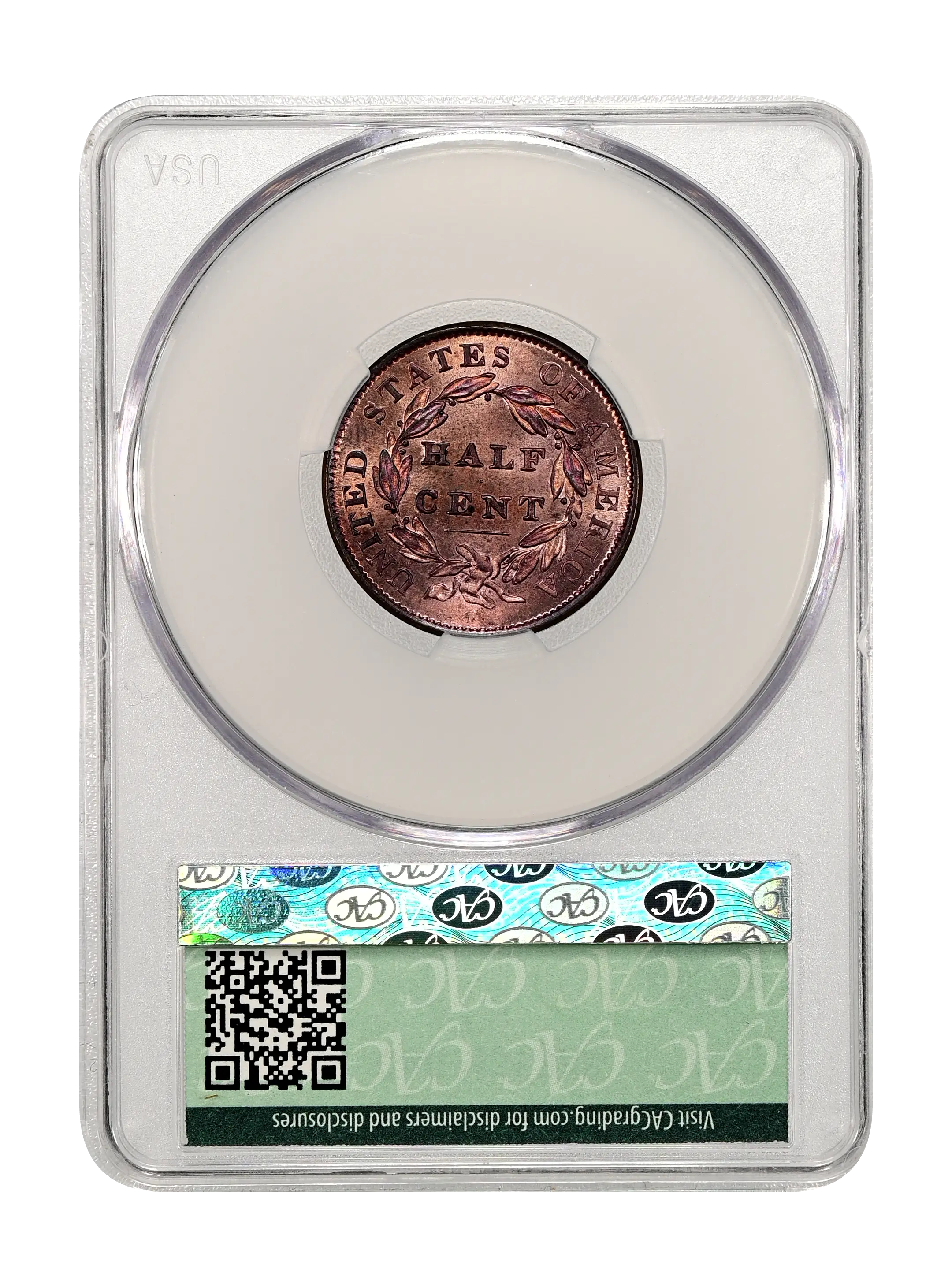 1833 1/2c MS RB MS64 RB CAC thumbnail 24