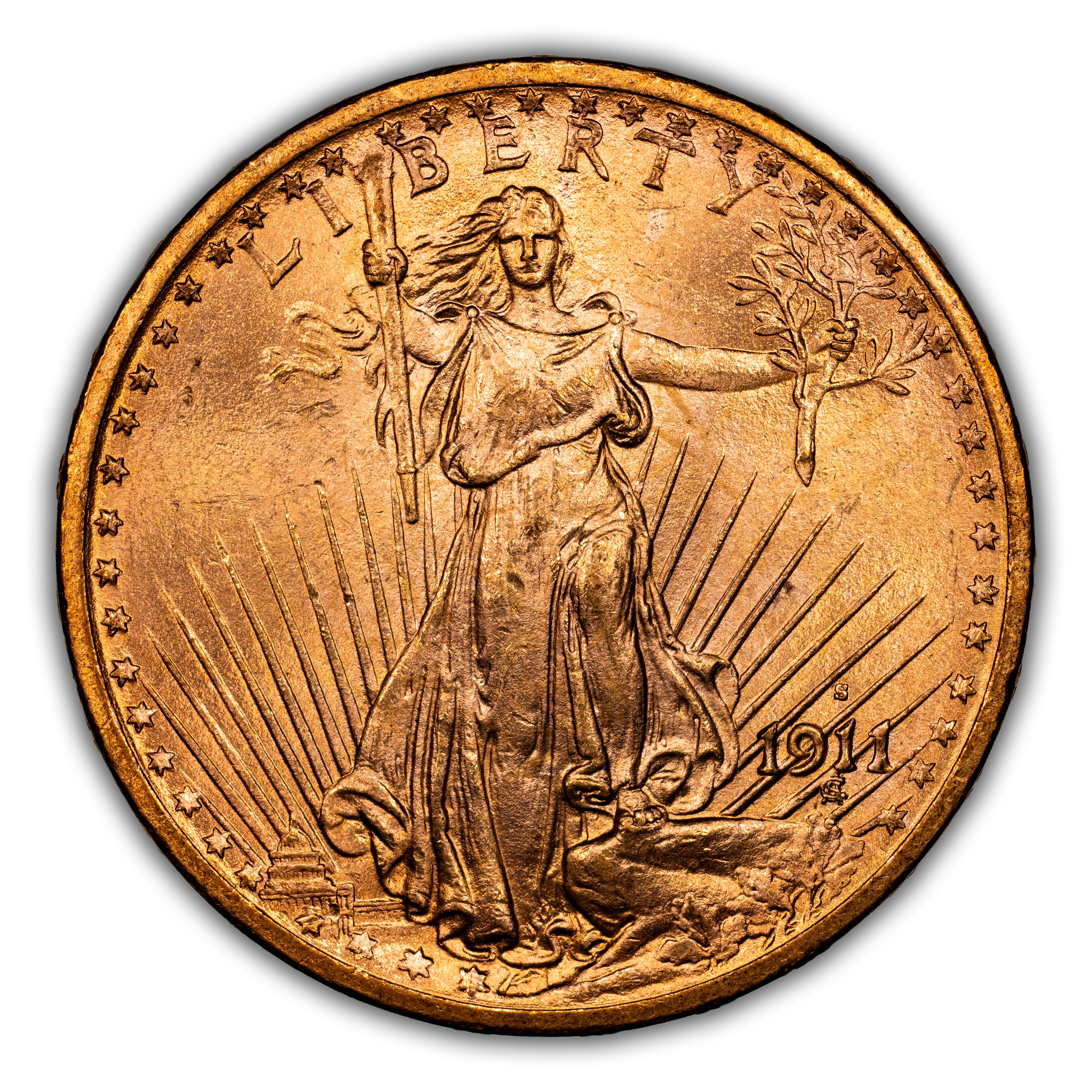 1911-S $20 MS