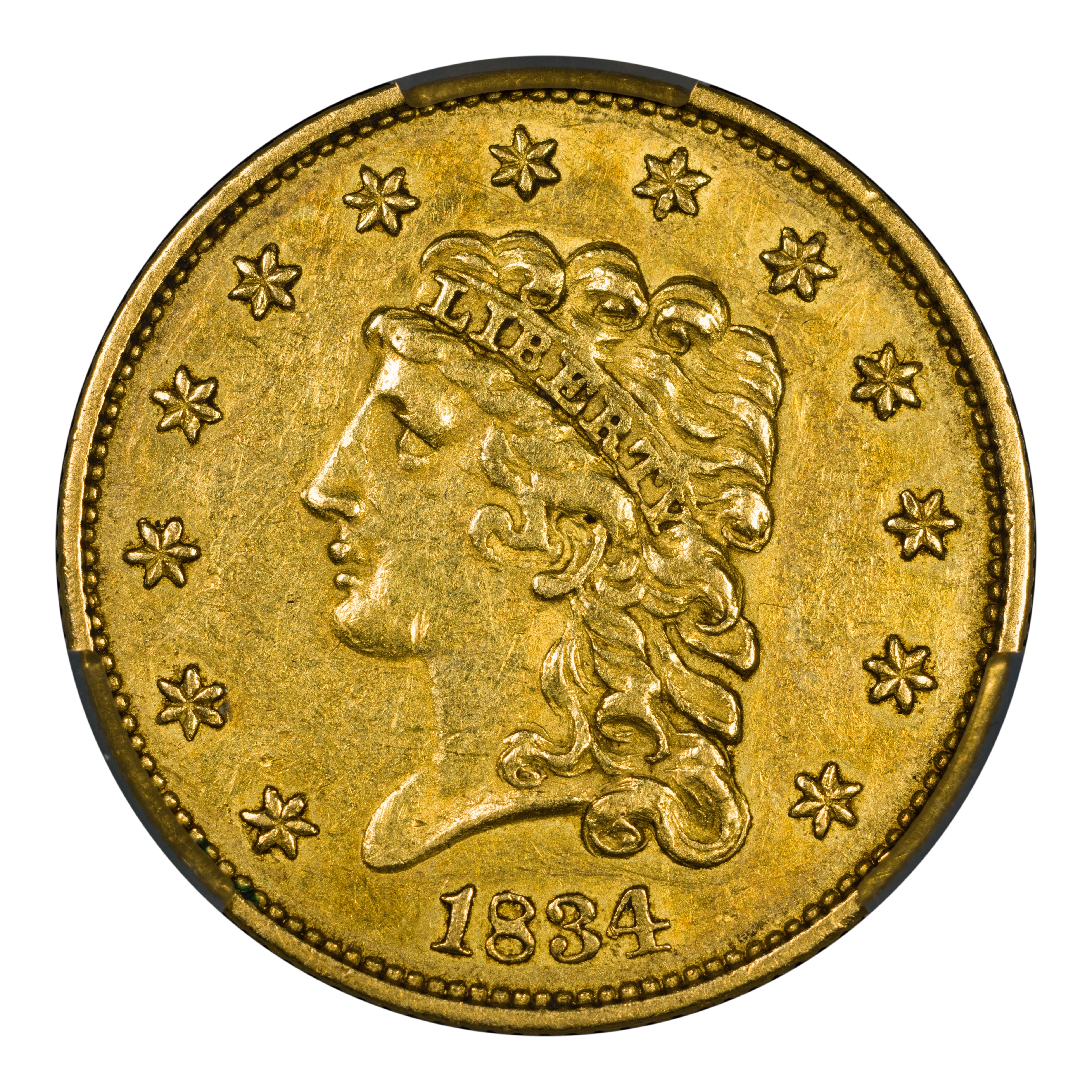 1834 $2.50 Classic Head Gold Values & Prices | Greysheet