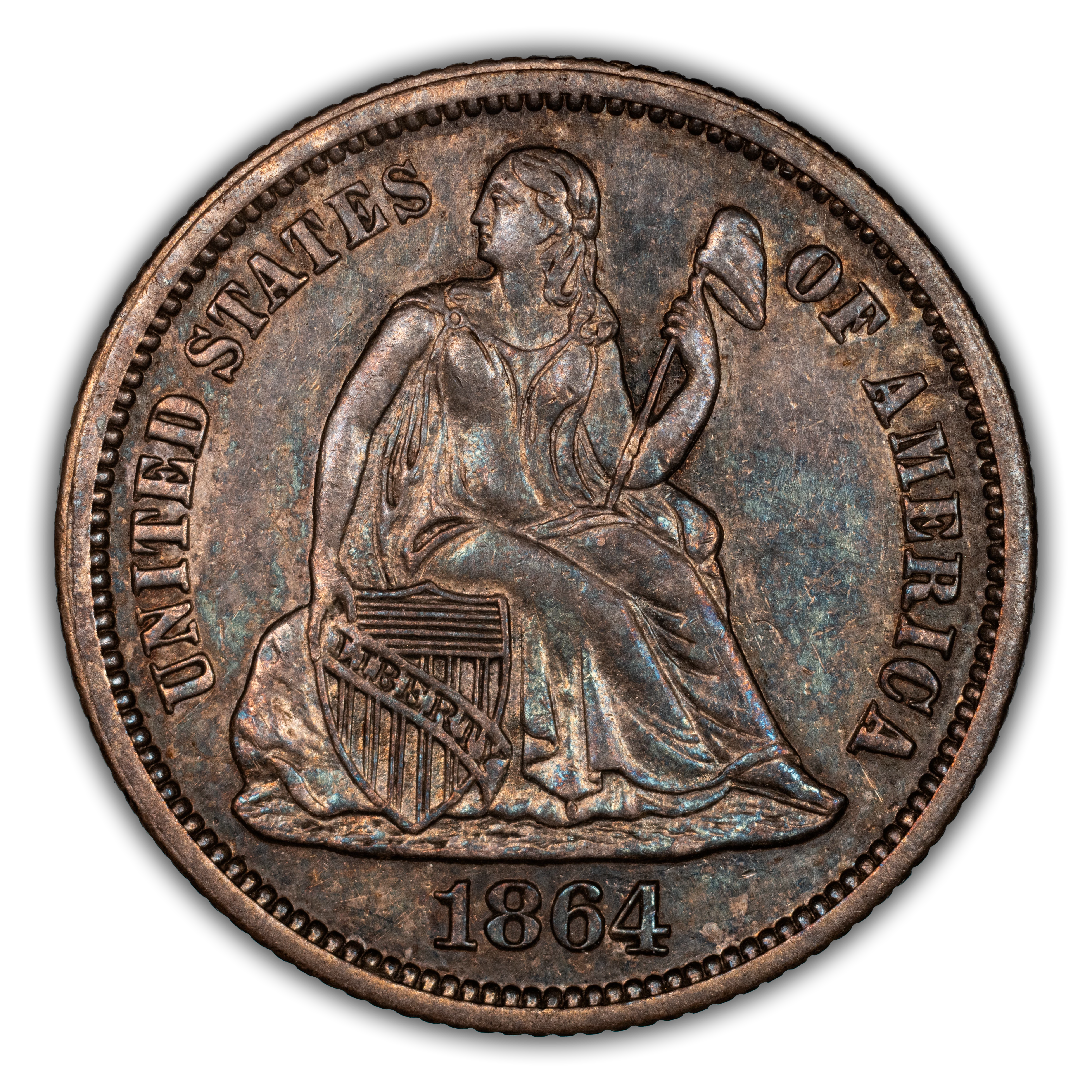 1864 Liberty Seated Dime Values & Prices | Greysheet
