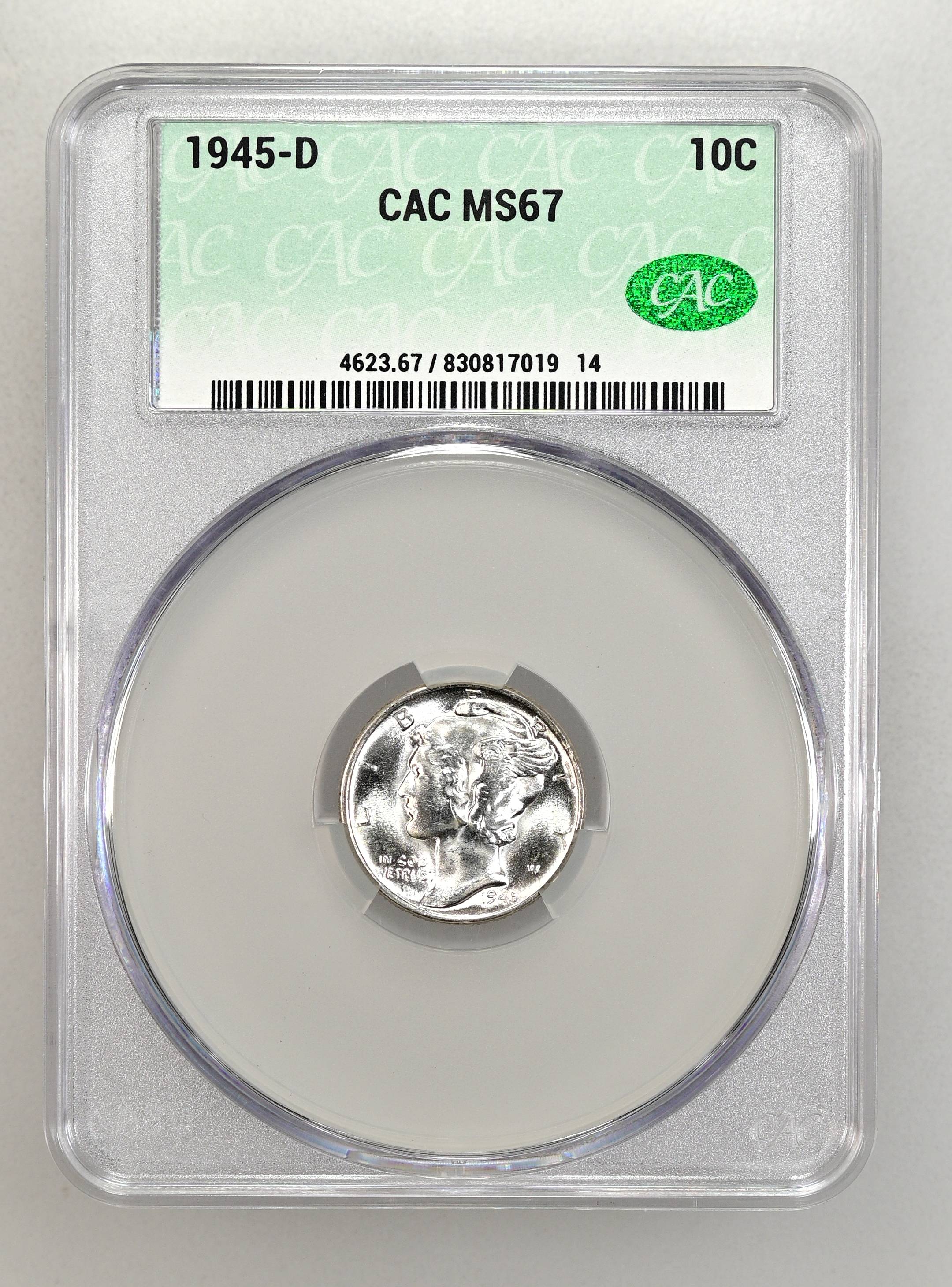 1945-D 10c MS